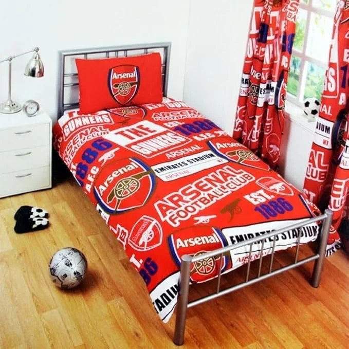 FOCO Officially Licensed Arsenal FC Football Patch Single Duvet Cover Bedding Set - £23