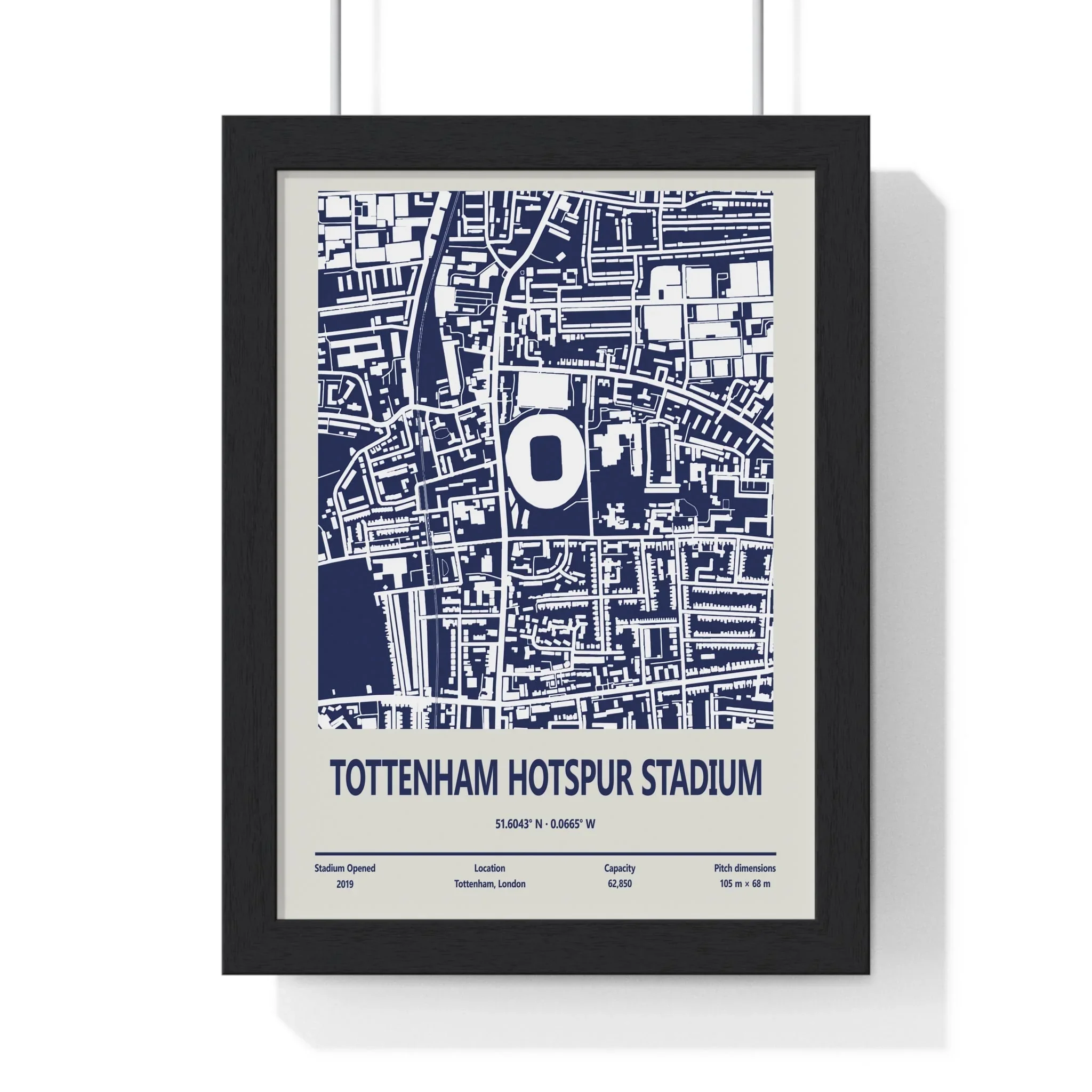 Tottenham Hotspur Stadium Map Print A5 Framed
 £19.99 