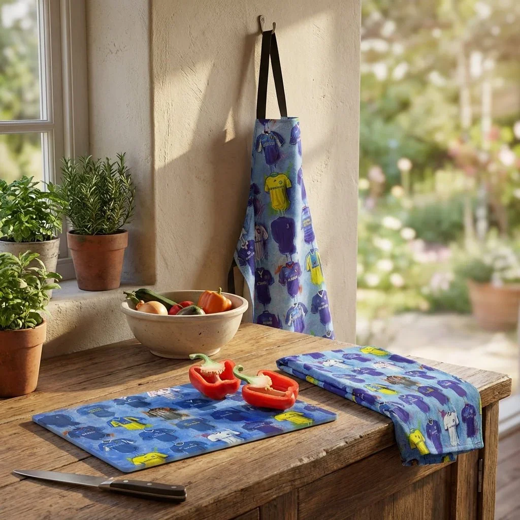 Chelsea FC Apron, Chopping Board & Tea Towel Set Terry Kneeshaw Art
 £79.99 