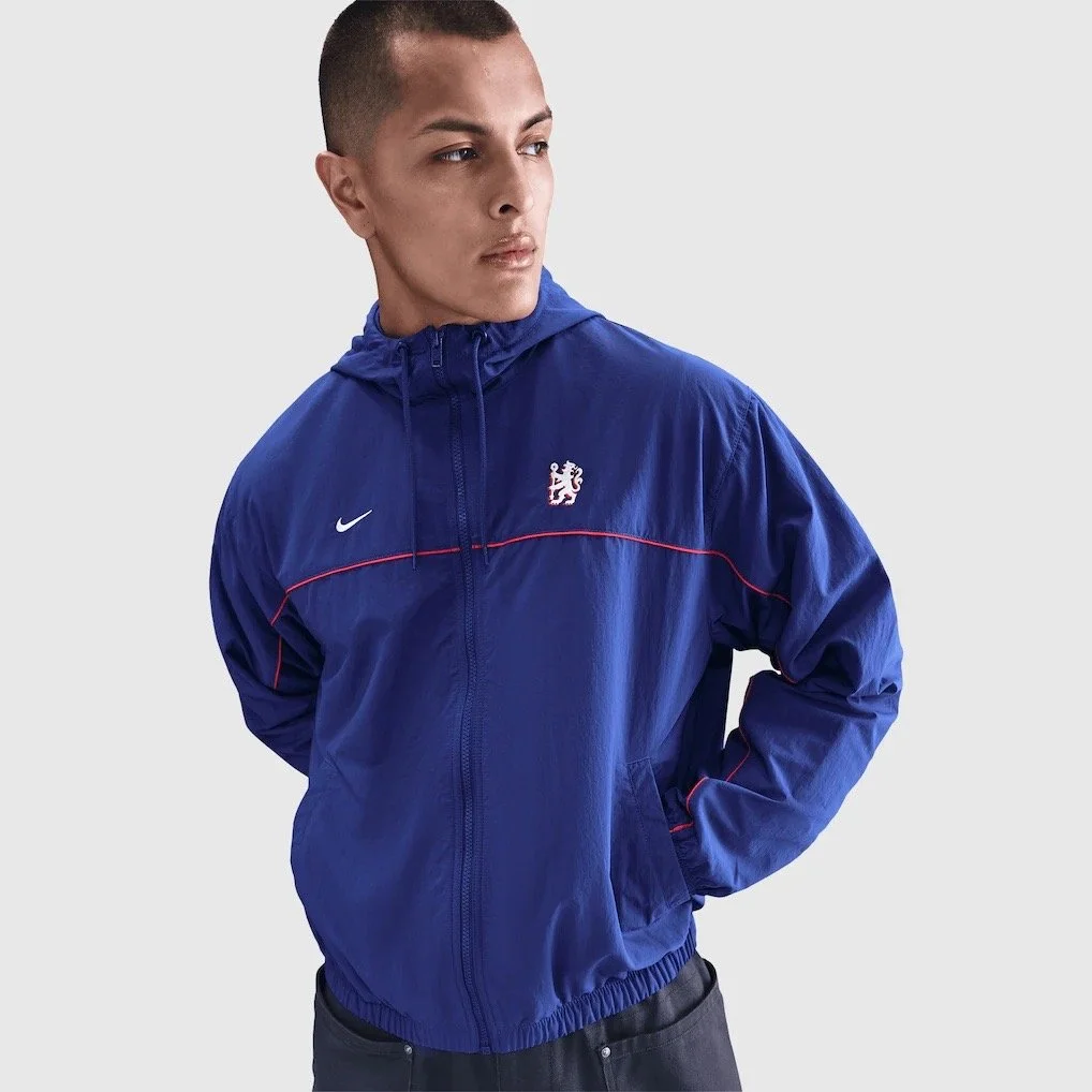 Chelsea Nike Club Futura Hooded Jacket - Blue - £89.99