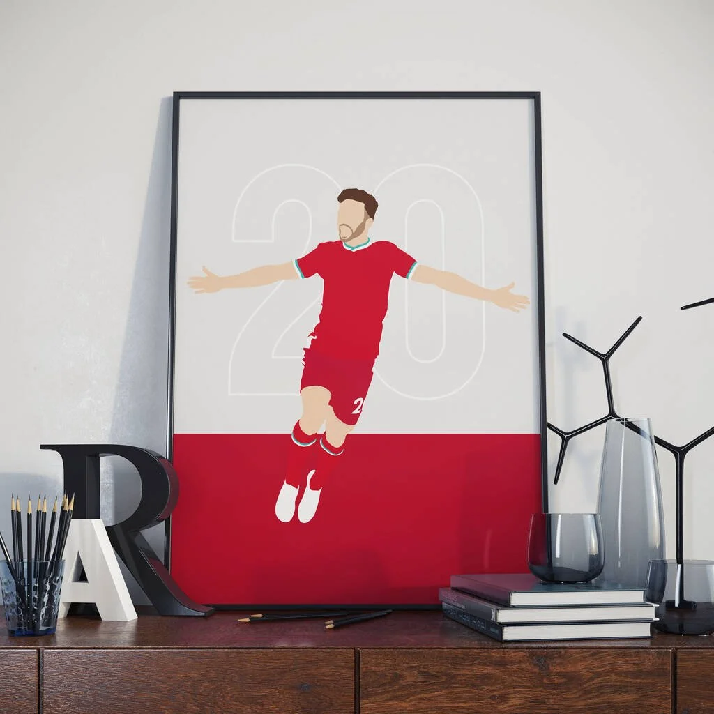 Diogo Jota Liverpool FC Football Poster A4 Framed Print - £38.00