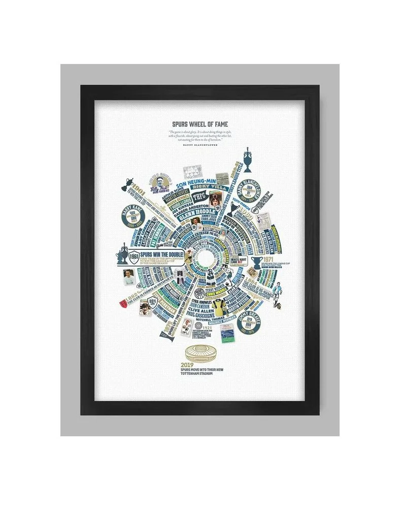 Tottenham Hotspur Print | Spurs Wheel of Fame | Football Print A3 Framed
 £54.95 