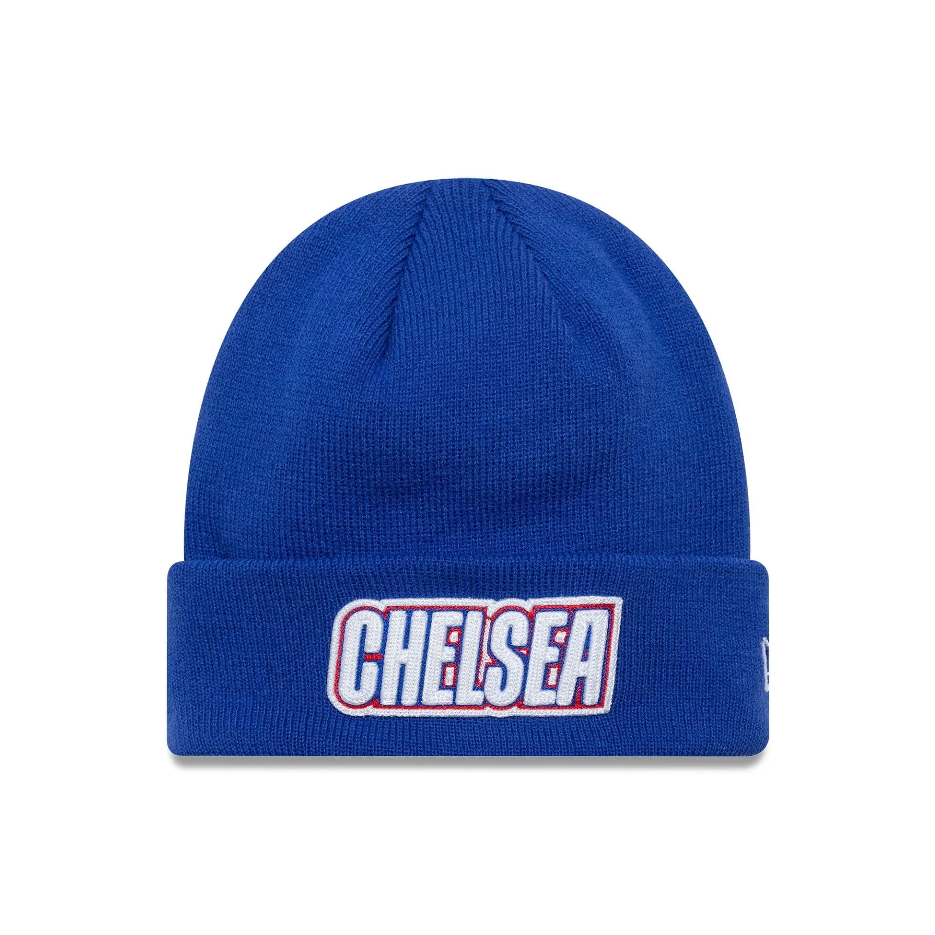 Chelsea FC Lion Crest Keyline Blue Cuff Knit Beanie Hat - £26.00