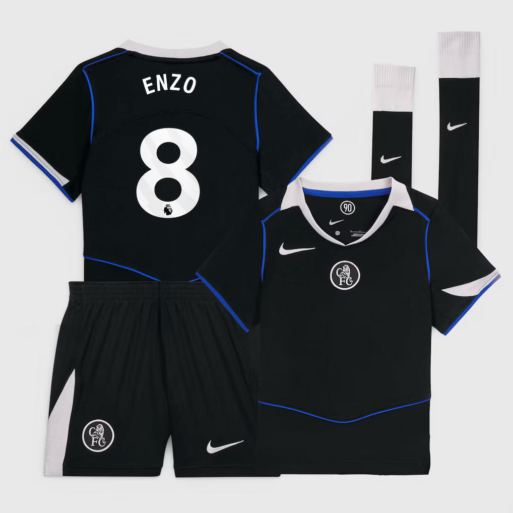Chelsea Nike Third Stadium Mini Kit 2025-26 - Little Kids with Enzo 8 Printing - £69.99
