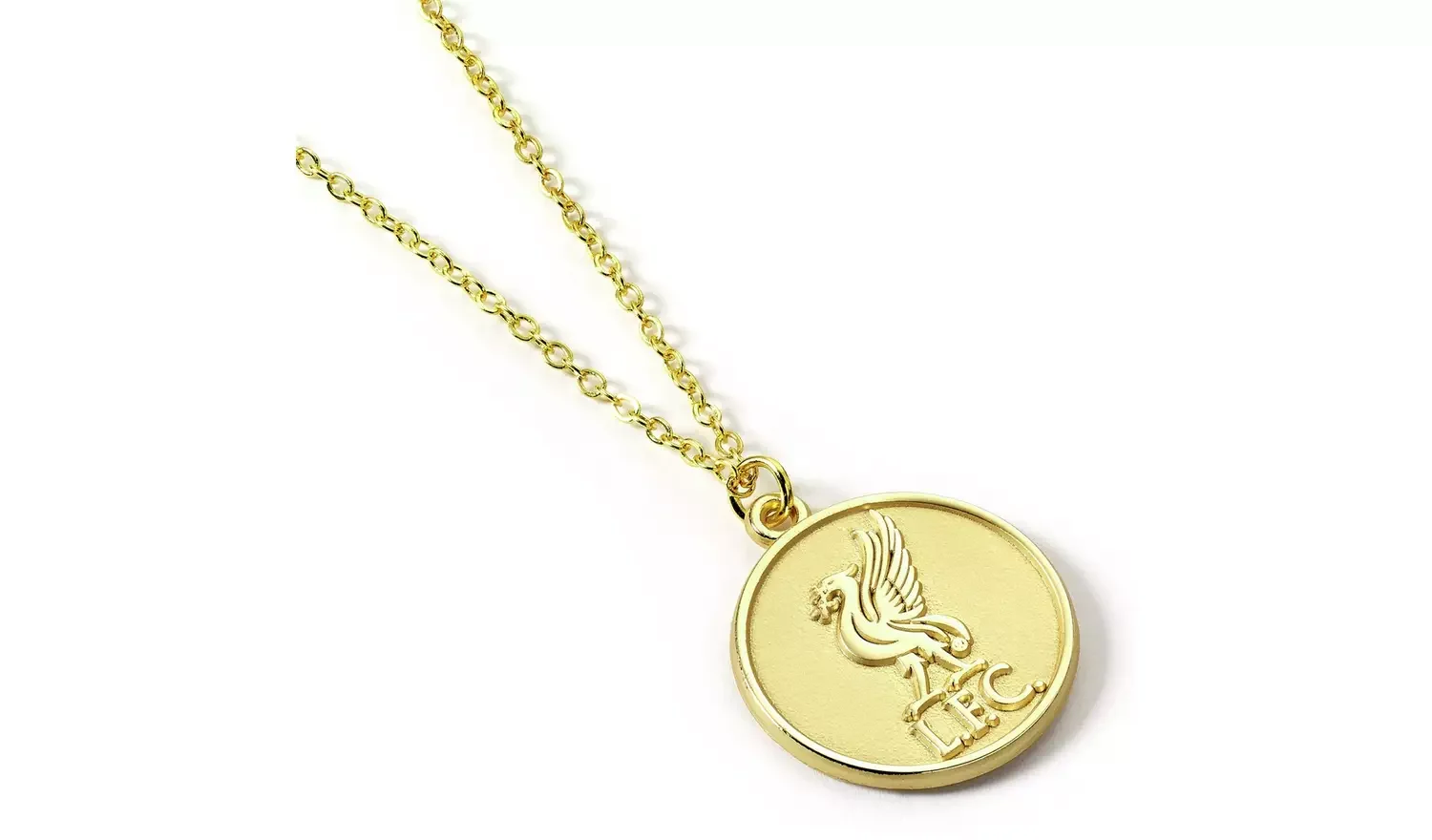 Liverpool FC Gold Finish Crest Pendant Necklace - £14.00