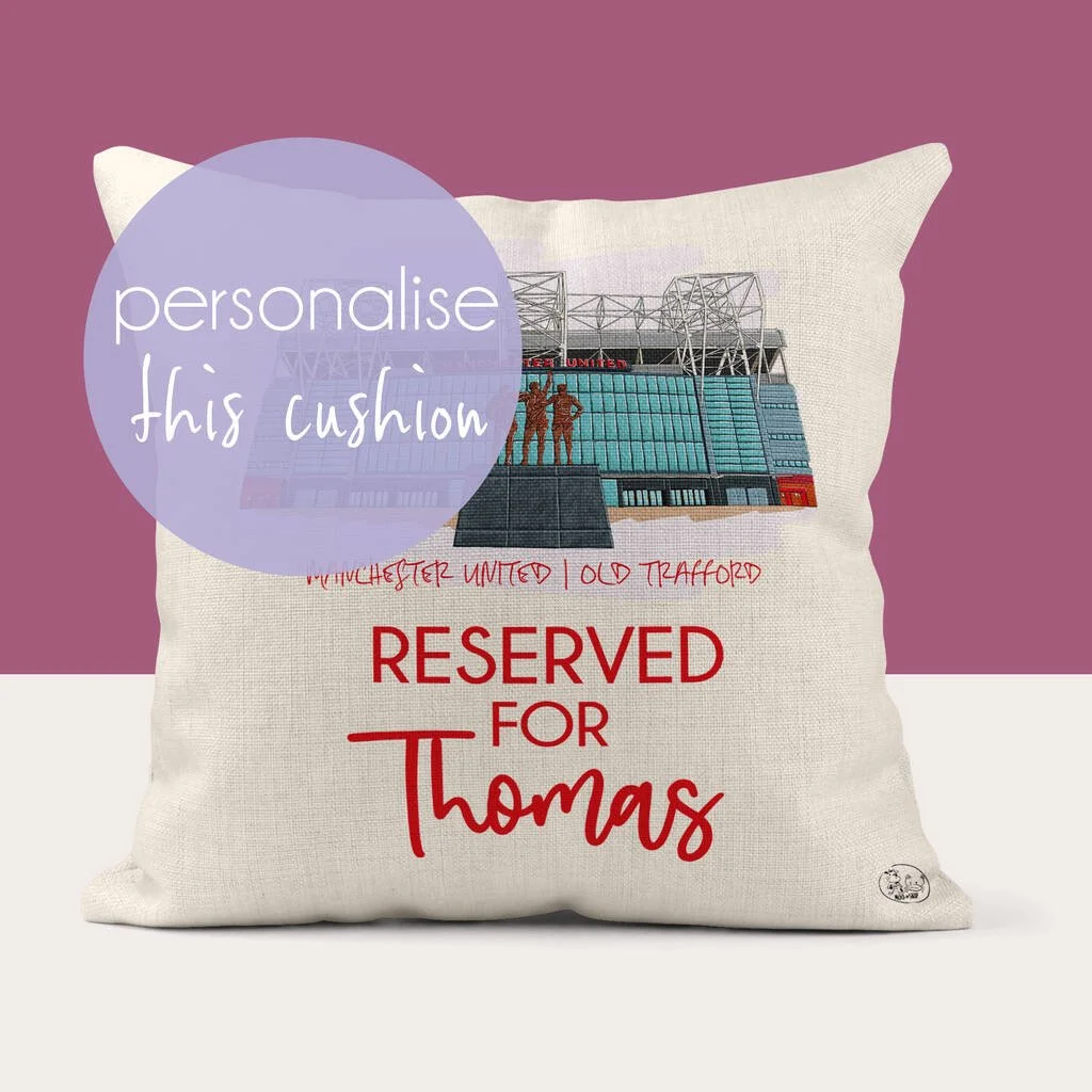 Personalised Manchester United Cushion Cover - £12.50