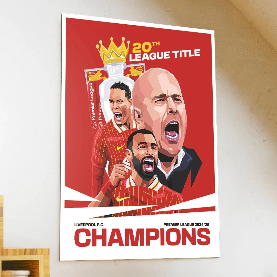 Liverpool – The Crowned Force (24/25) Wall Art (35.9cm x 26.9cm) - £32.99