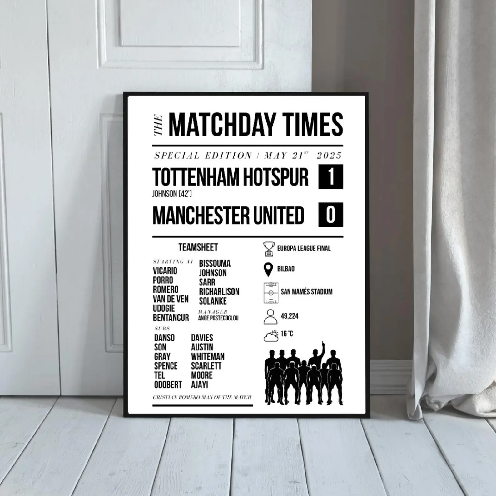 Tottenham Hotspur | Europa League Winners | A3 Print - £16.98 
