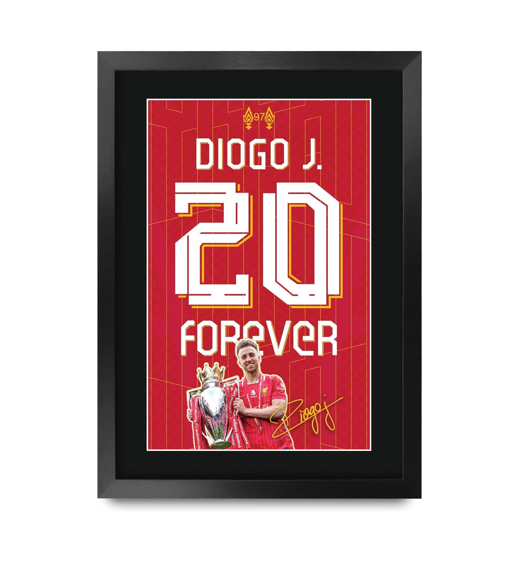 Diogo Jota Forever Liverpool Printed Signed Autograph Picture | A3 Framed - £28.99 
