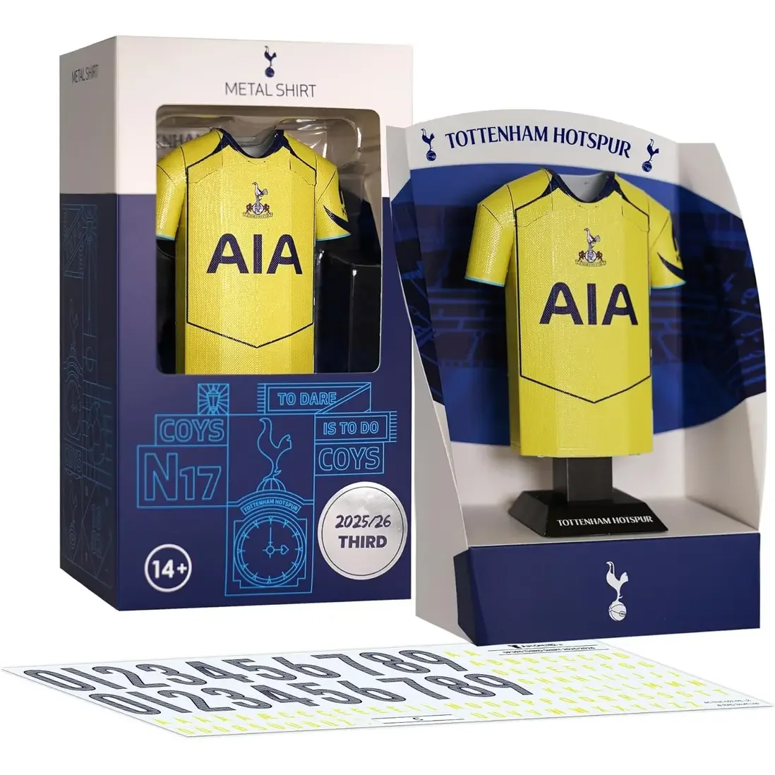 Tottenham Hotspurs Third Kit 2025/26 Metal Alloy Football Shirt
 £25.99 
