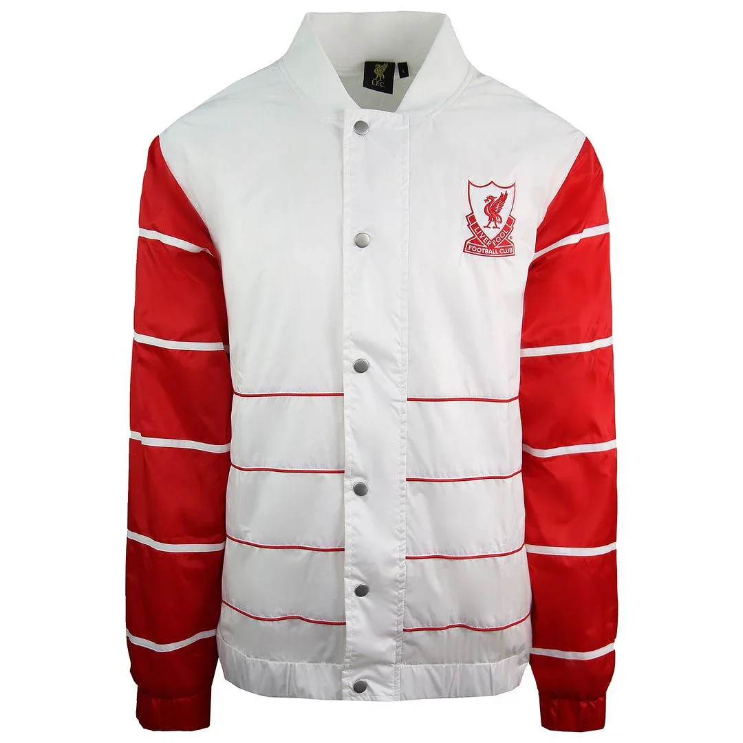 Majestic L.F.C Liverpool FC Mens White/Red Bomber Jacket - £69.99
