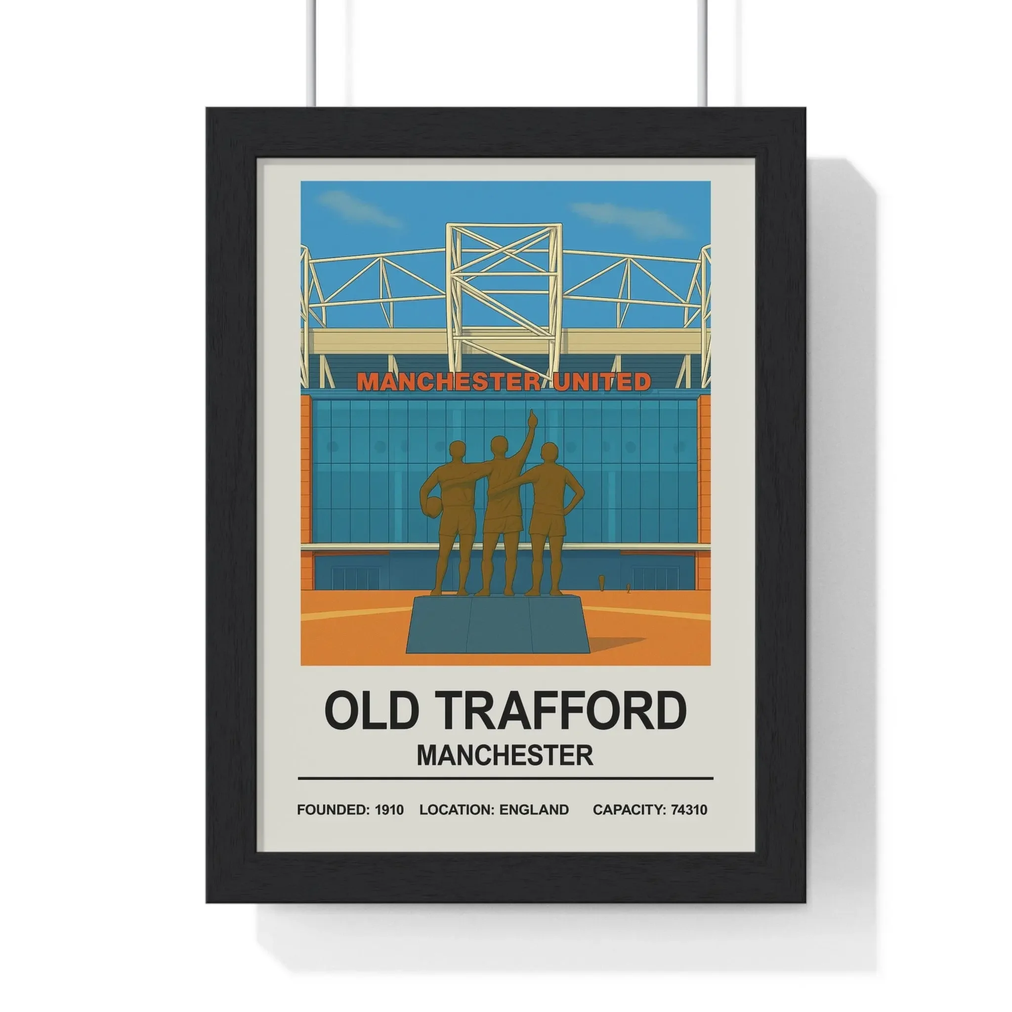 Manchester Old Trafford Print Legends Stadium A4 Framed - £26.99