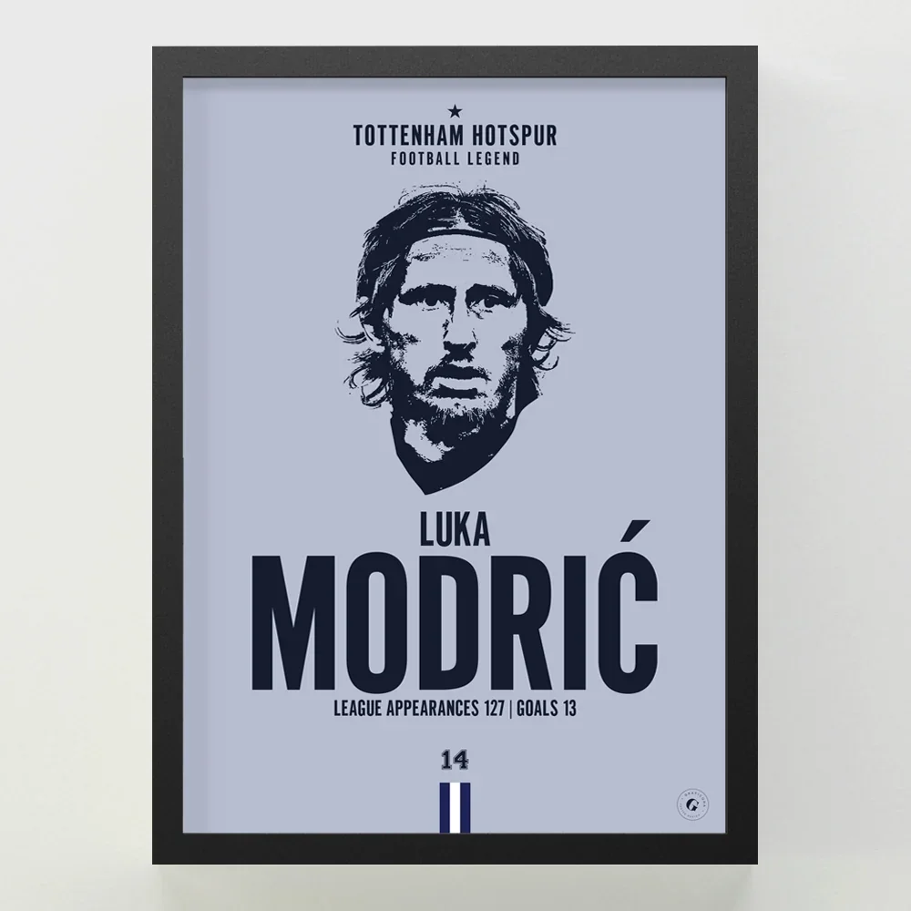 Luka Modric Tottenham Hotspur Football Legend Iconic Portrait Print A4 Framed
 £44.99 