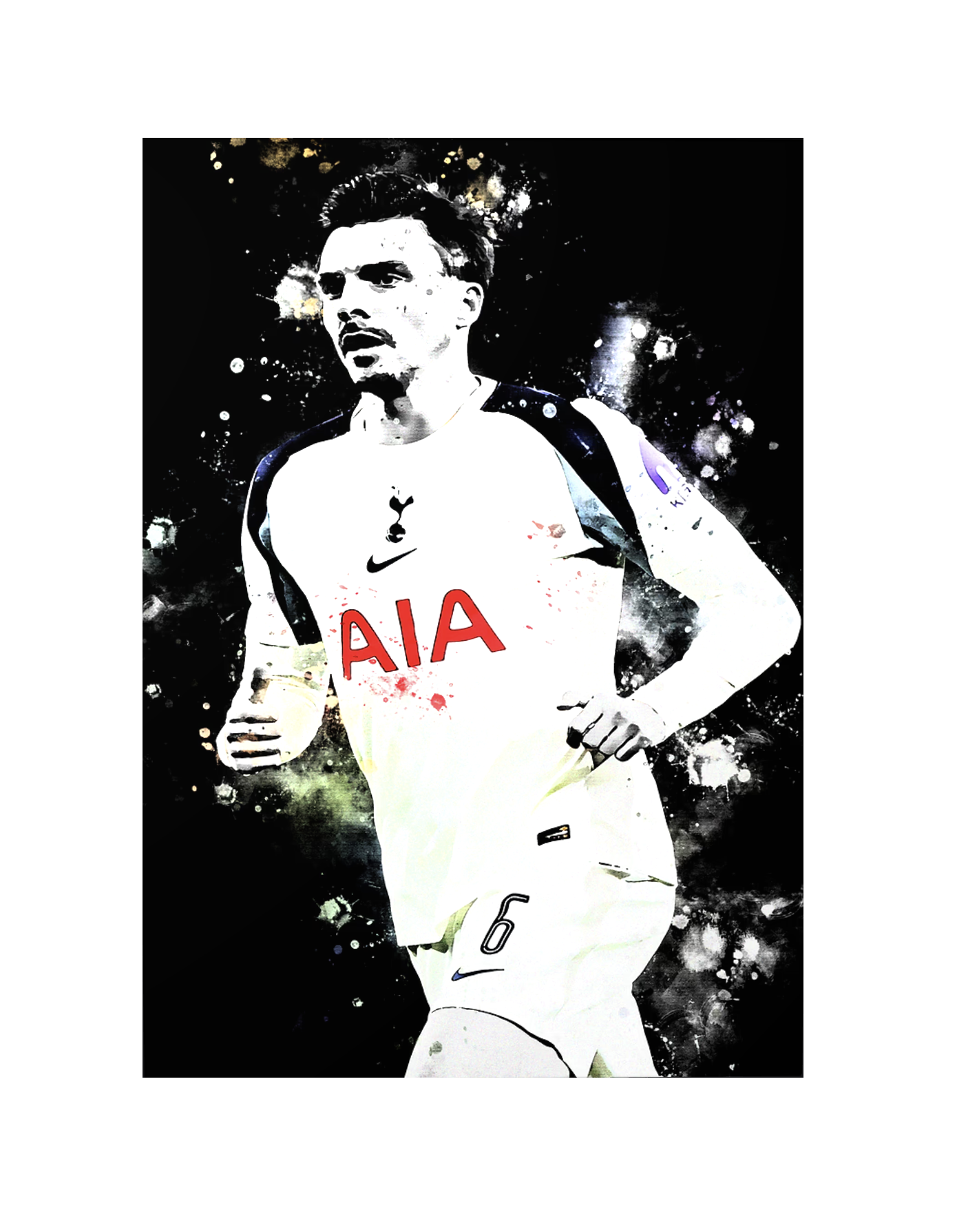João Palhinha | Tottenham Hotspur FC | 17.7in x 12.6in Matte Framed Metal Poster - £49.99 