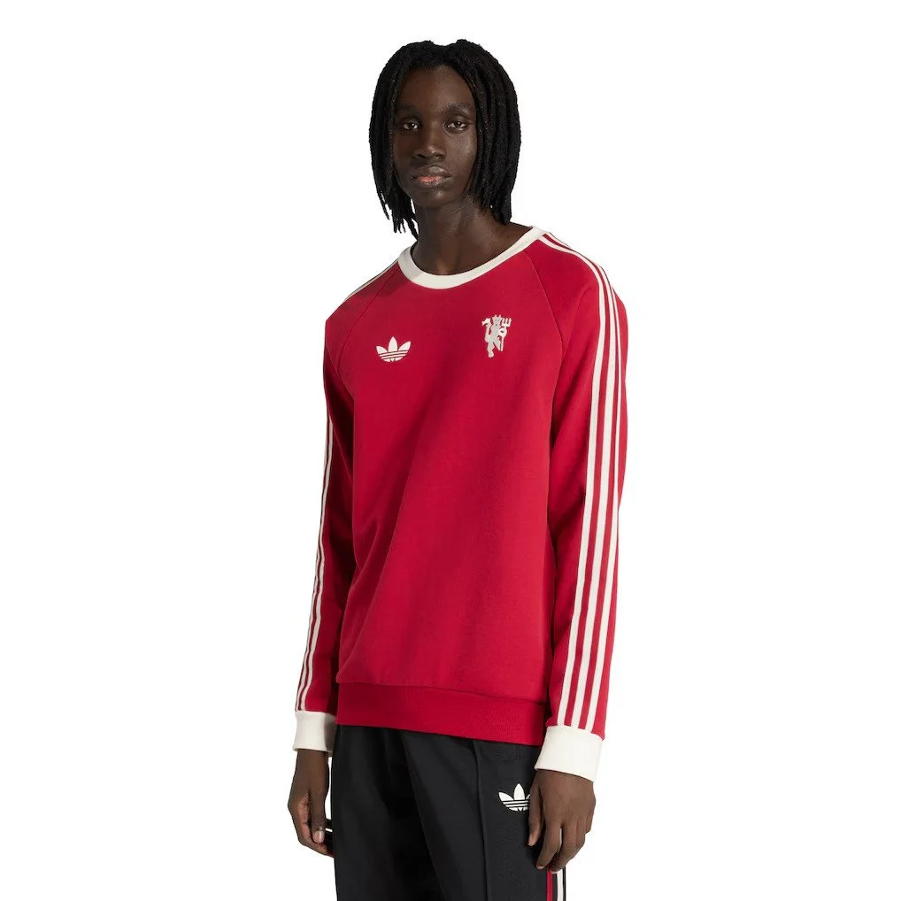 Manchester United adidas Originals Crew Sweater - Red - £70.00