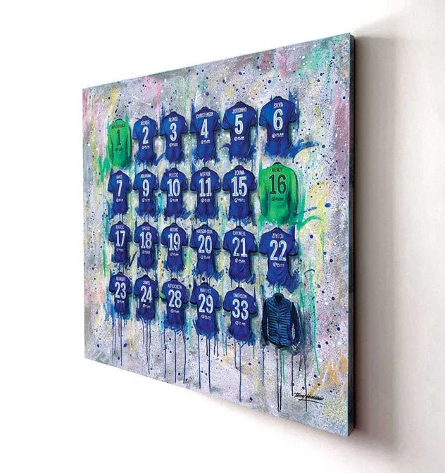 Chelsea Shirts Champions 30x30 Canvas Print - £109.99