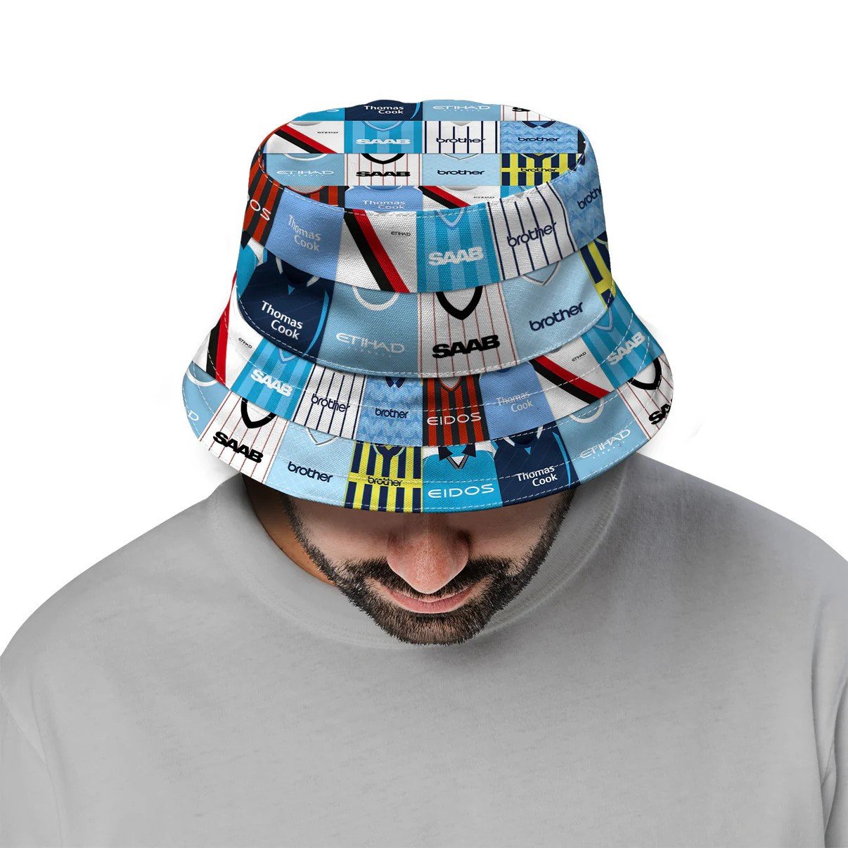 Manchester Blue Kit Montage - Bucket Hat - £19.99