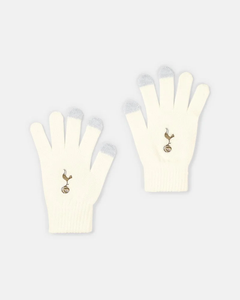 Spurs Womens Cream Touchscreen Gloves - £12.00