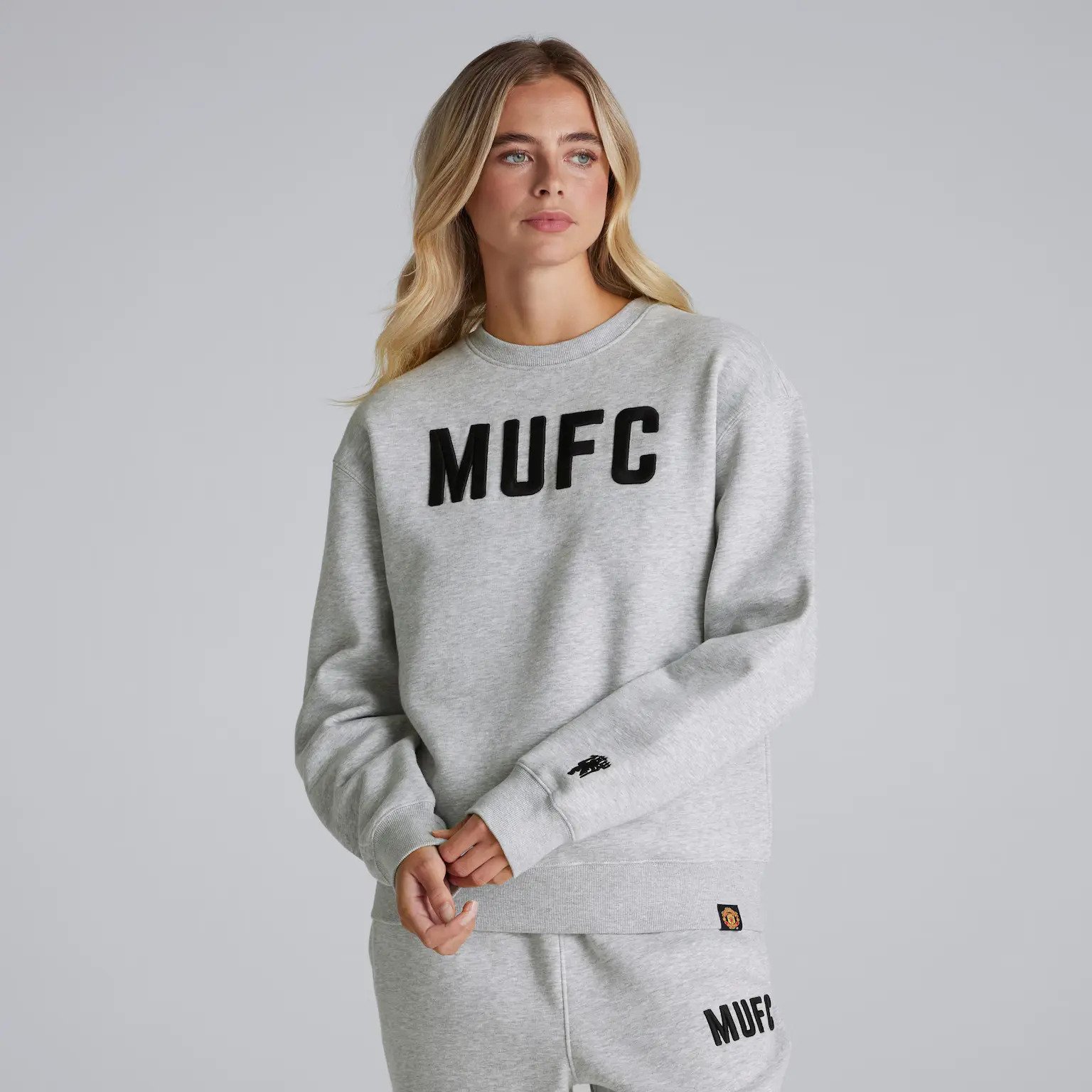 Manchester United Womens MUFC Sweatshirt Grey - £50.00
