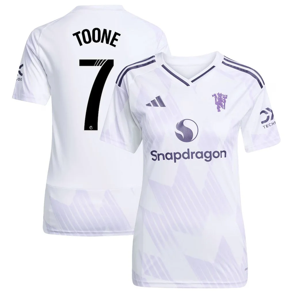 Manchester United WSL adidas Away Shirt 2025-26 - Womens with Toone 7 printing - £100.00