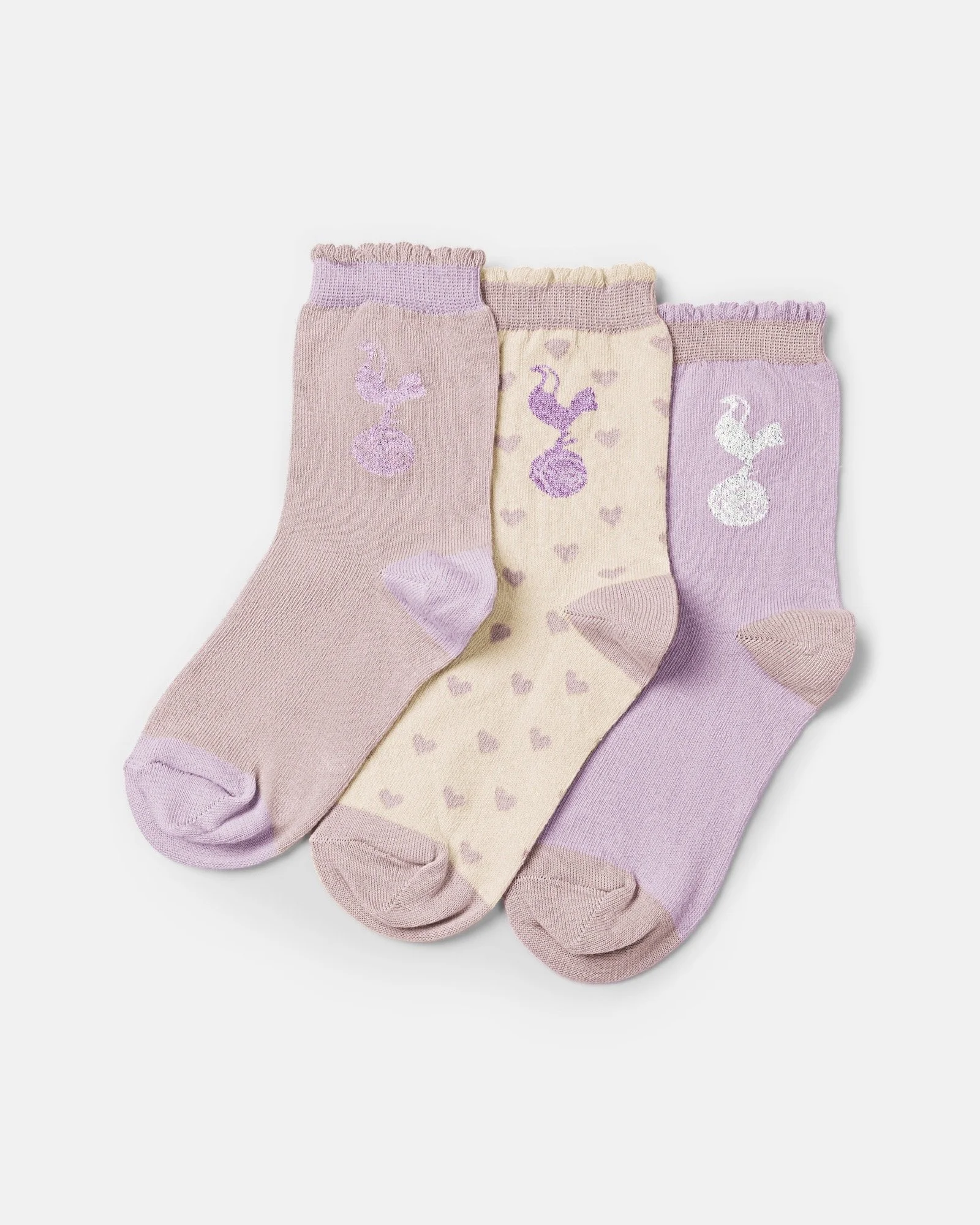 Spurs Kids Heart Socks Pack of 3 - £10
