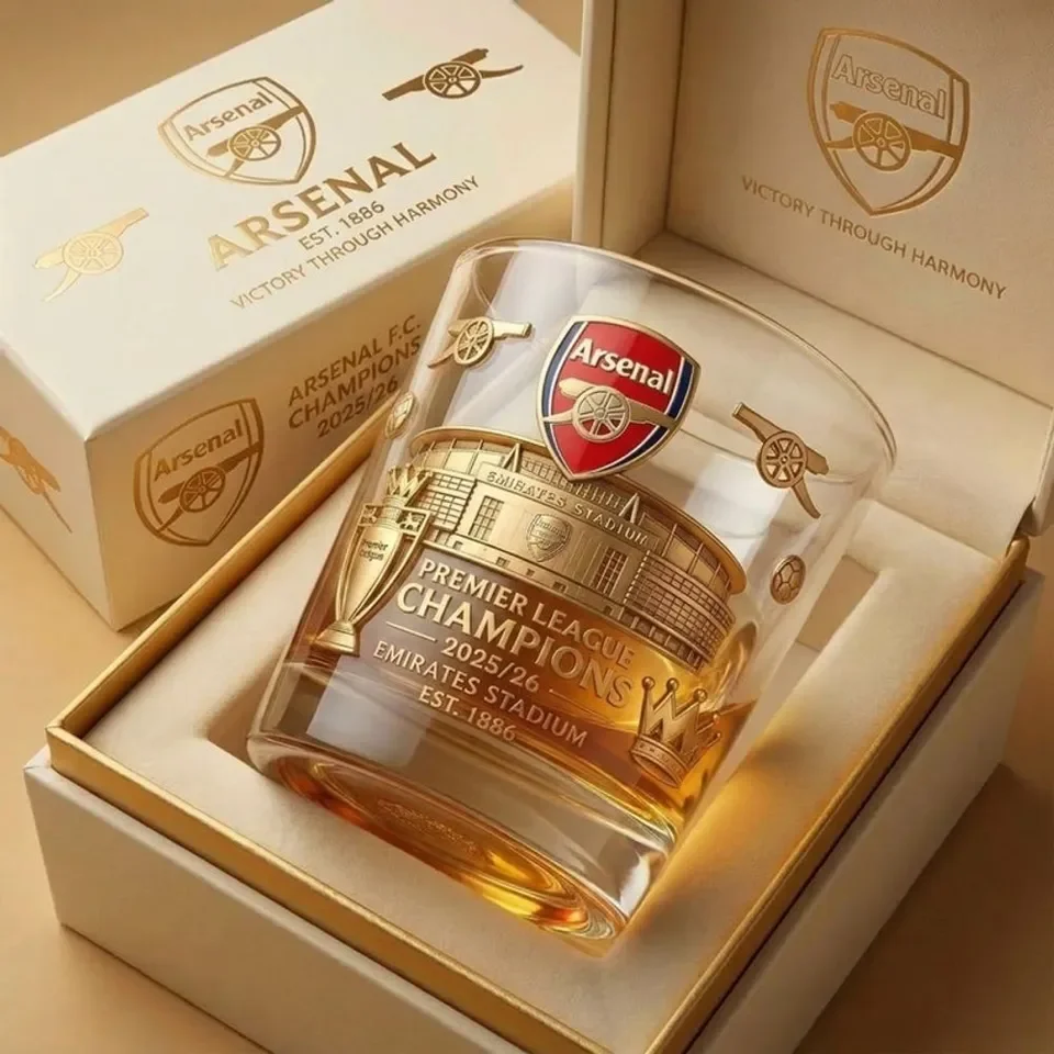 Arsenal Premier League Champions 25/26 Whiskey Glass No Box 20oz
 £24.95 