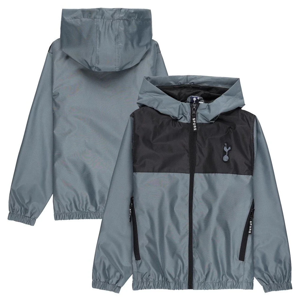 Tottenham Hotspur Shower Jacket | Black/Grey | Kids - £40.00