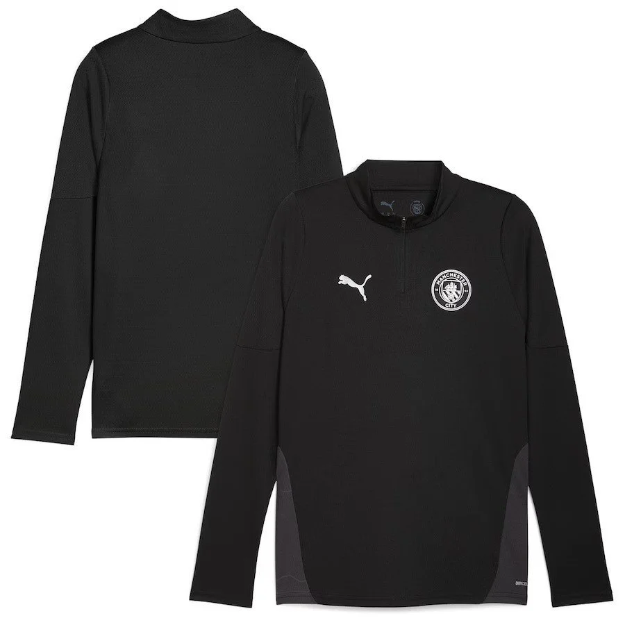 Manchester City Puma Training 1/4 Zip Top Black - £65.00