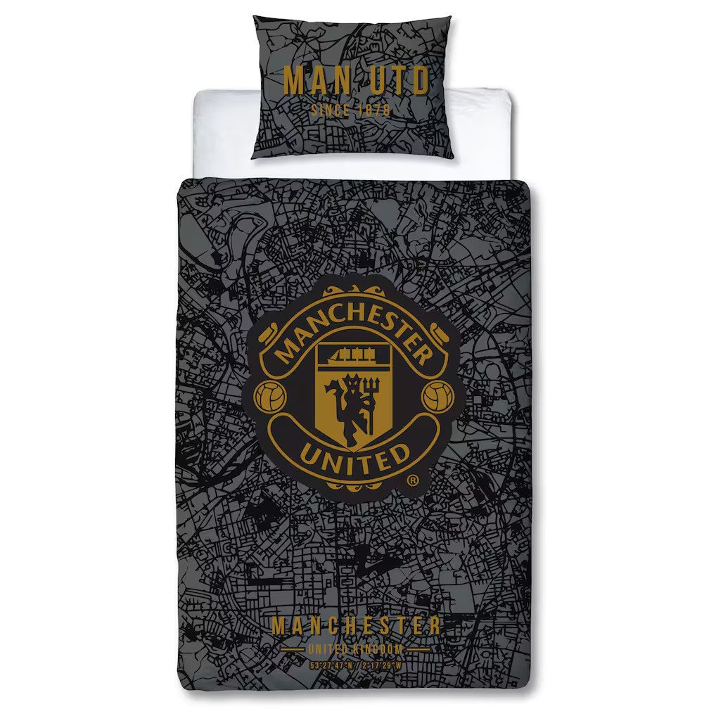 Manchester United Map Panel Duvet | Single - £36.00