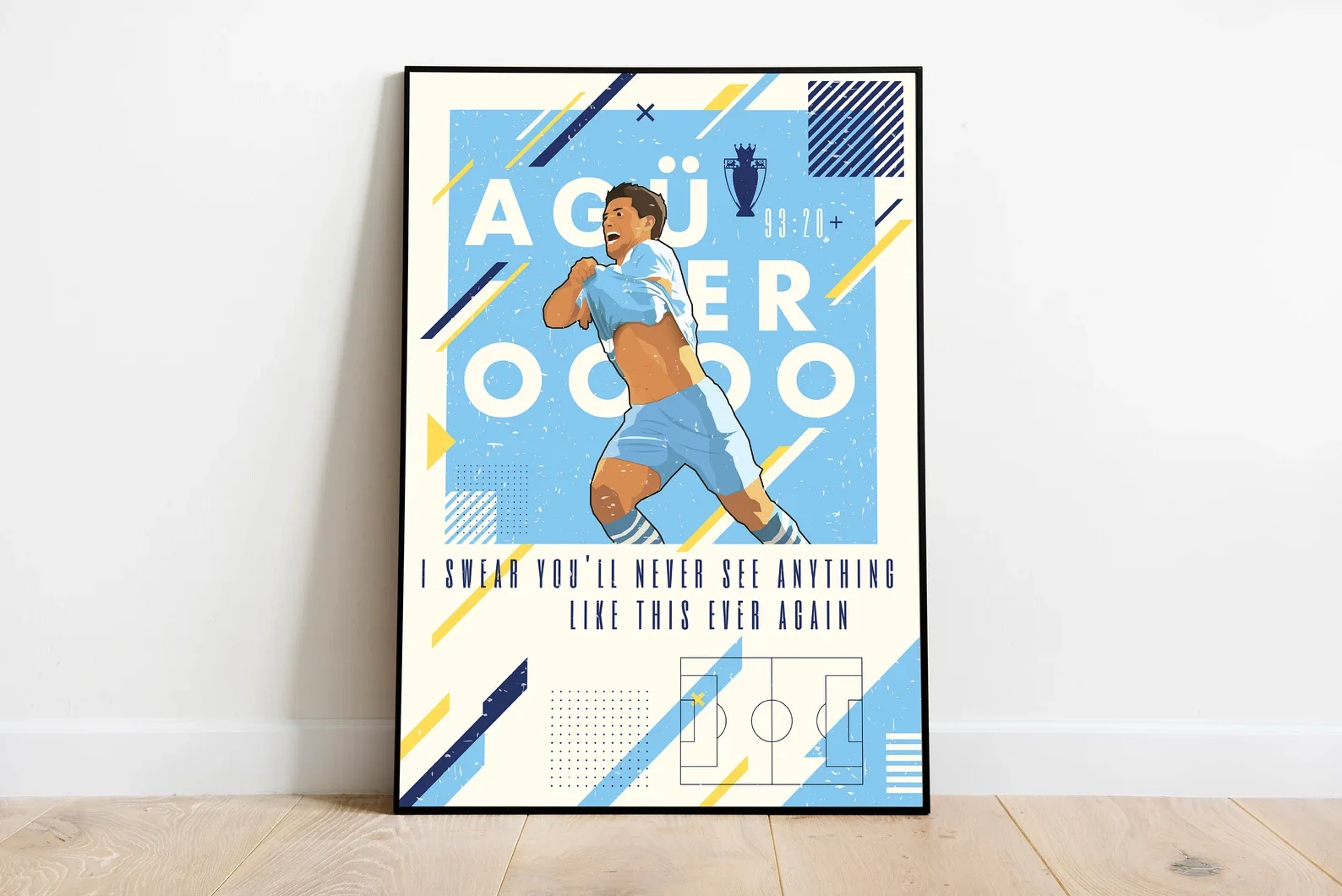 Manchester City's Sergio Agüero Iconic Moment Poster | A4 Print - £14.00