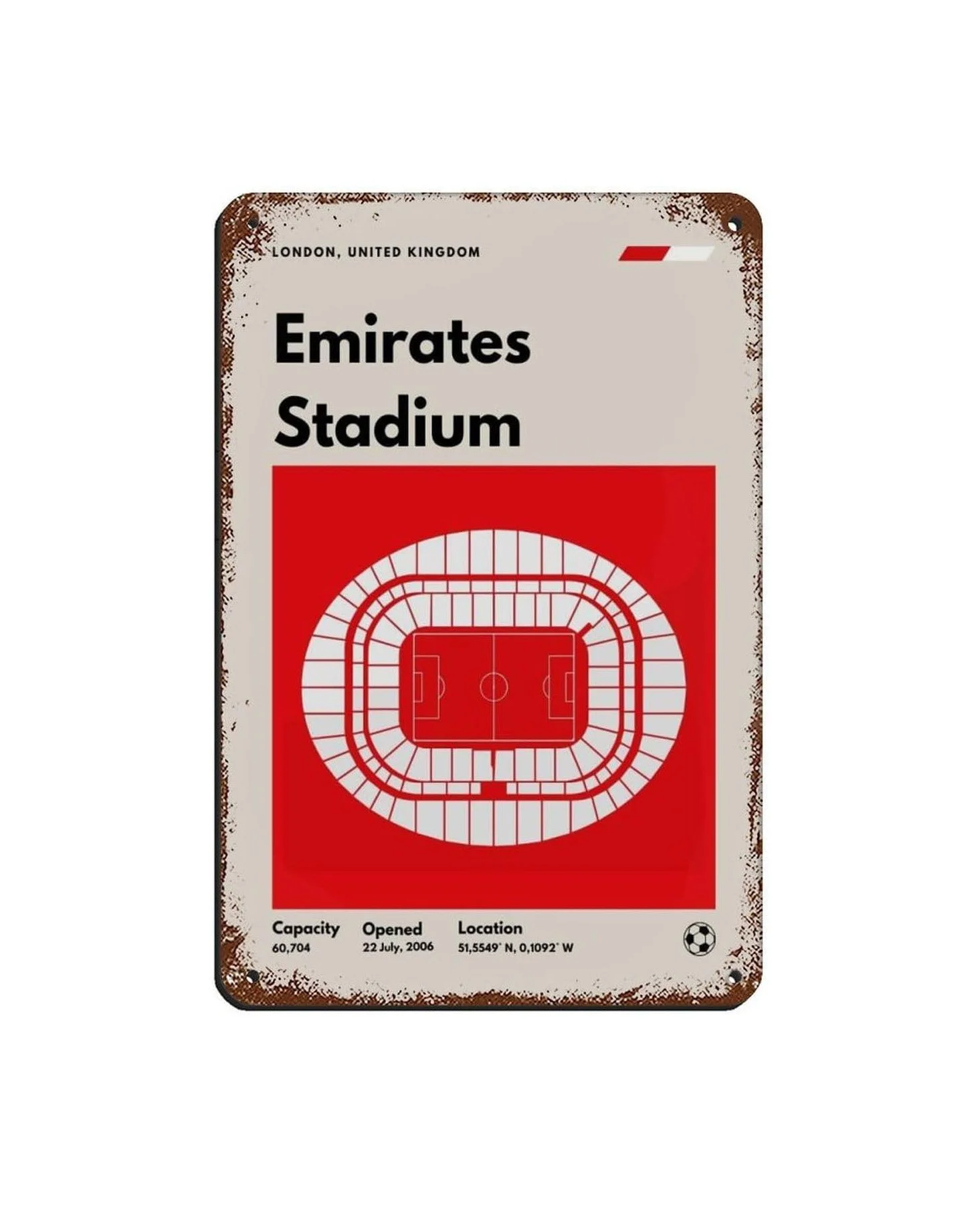 Arsenal FC Retro Poster Metal Tin Sign 8x12inch (20x30cm) - £18.00