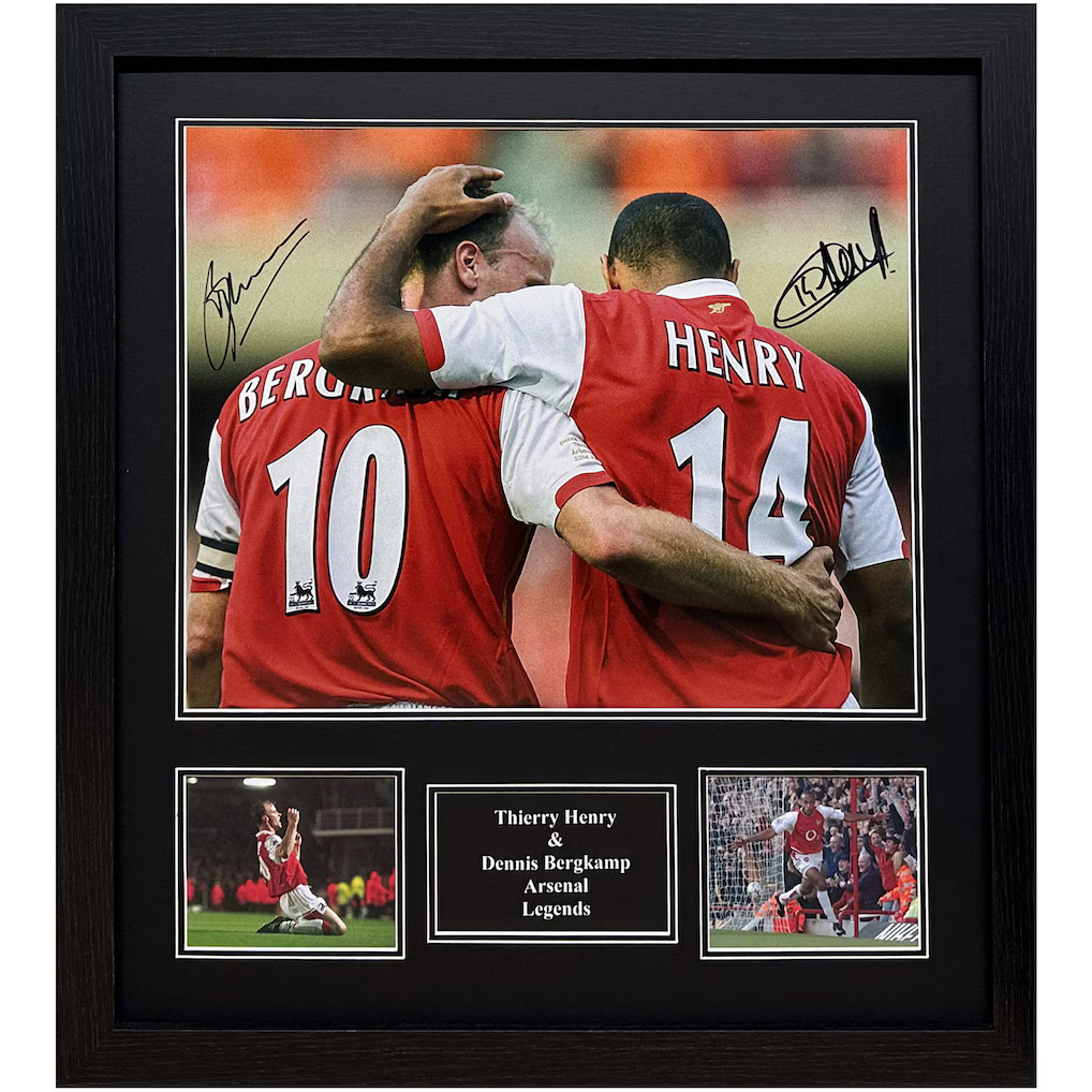 Henry & Bergkamp Dual Signed Photo - Framed - £300.00