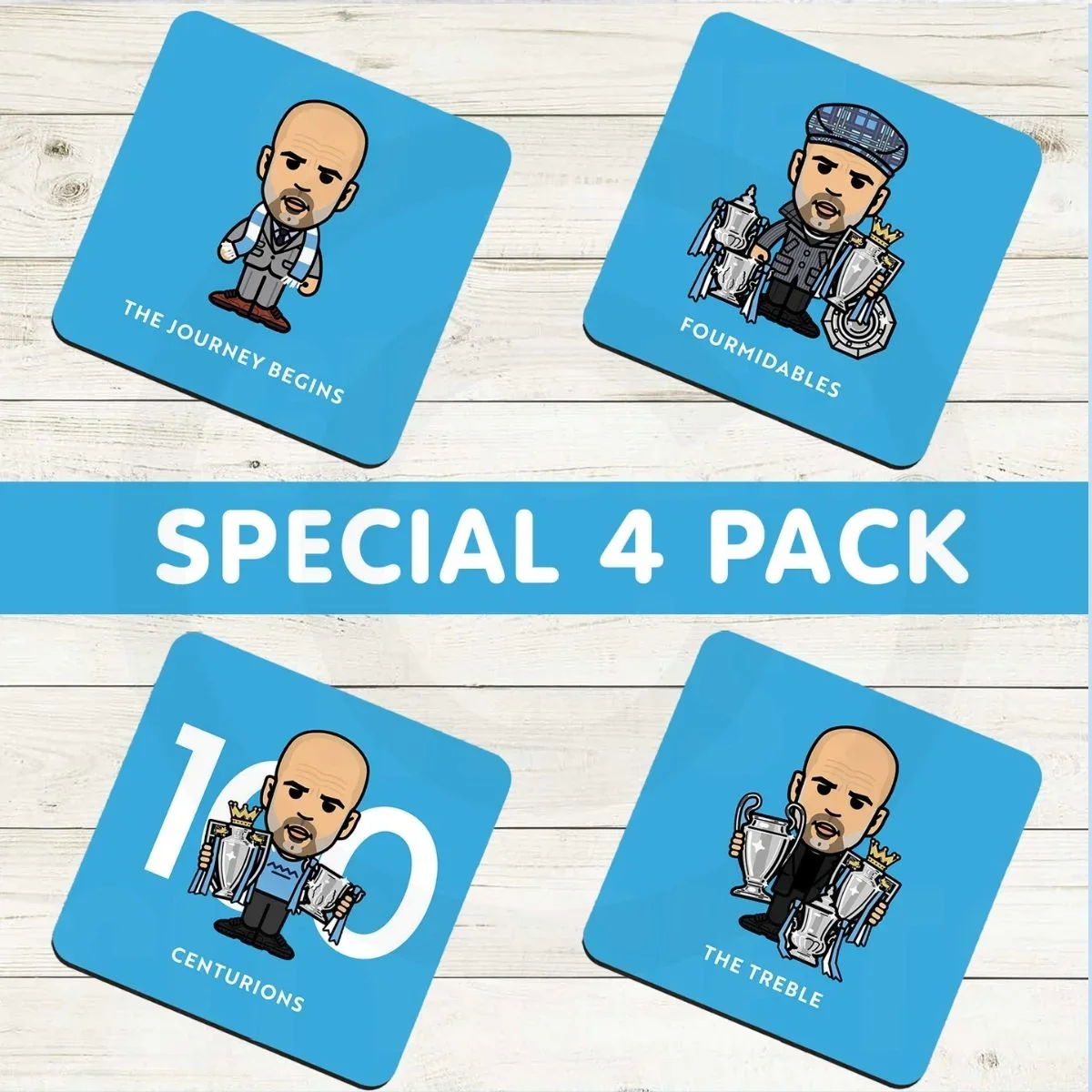 Pep Guardiola Man City Coaster Pack (4 Pack)
 £19.96  