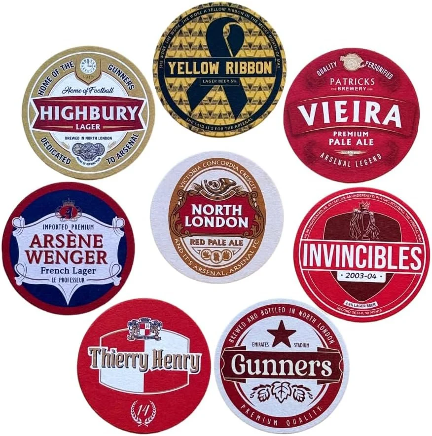 Arsenal Football Beer Mat Coasters 8-Pack - £14.99