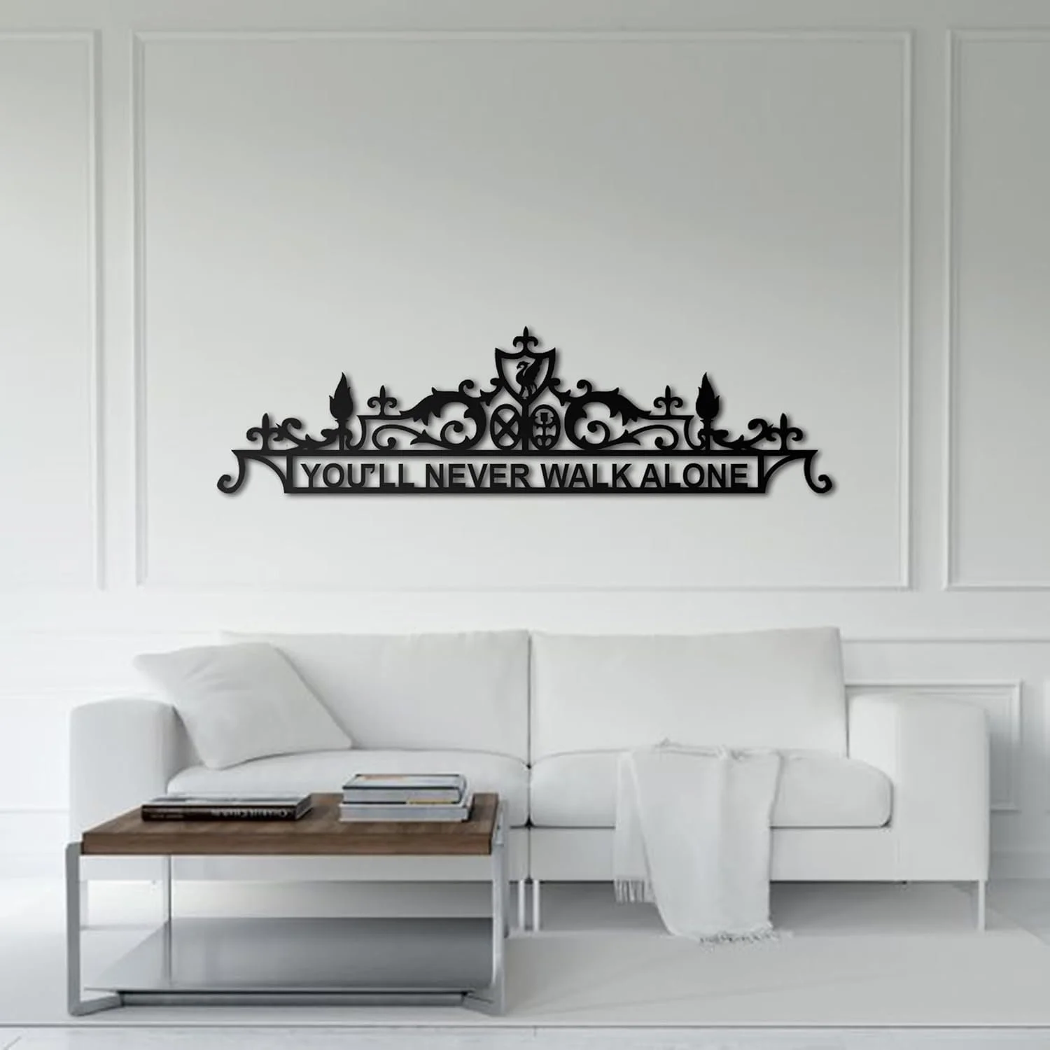  Metal Wall Art | You'll Never Walk Alone Wall Decor (35 x 16.9 cm, Black) - £44.99