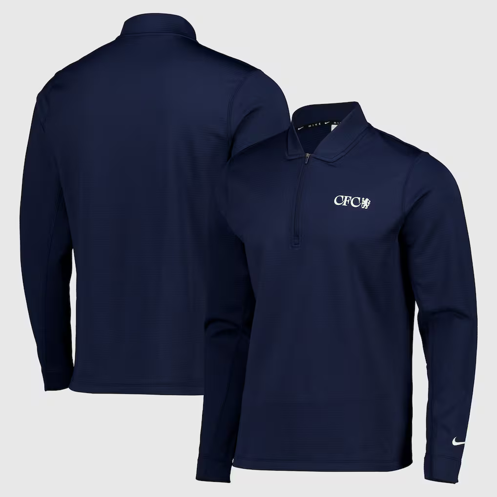 Chelsea Nike Therma-FIT Velocity 1/2 Zip Golf Top - Navy - Mens - £59.99