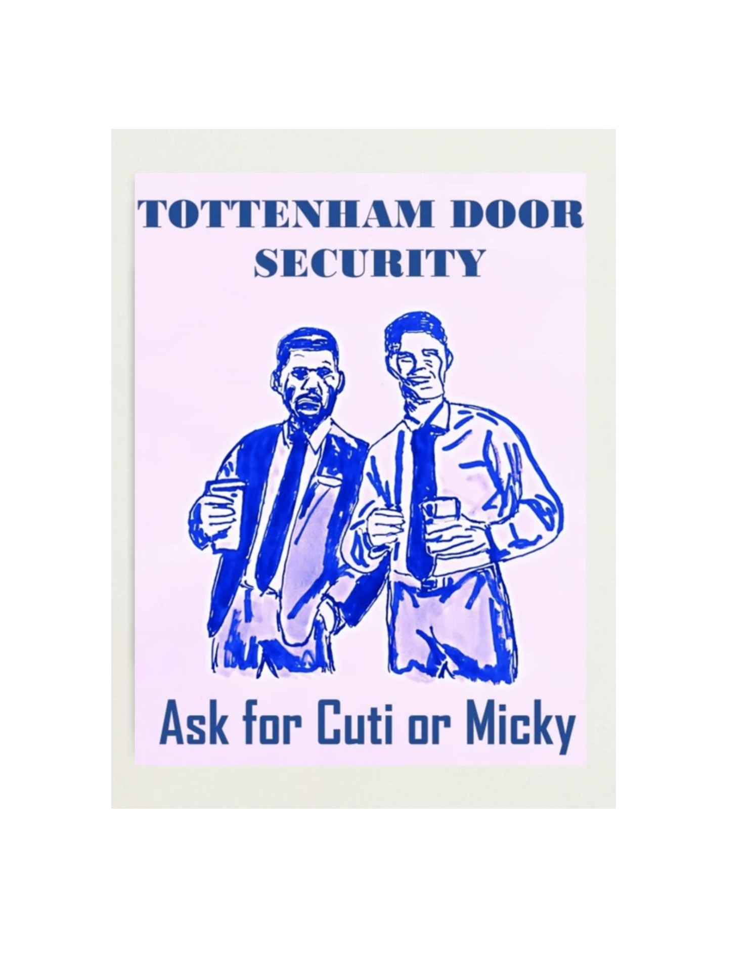 Ask for Cuti & Micky | Tottenham Hotspur FC | Metallic 30.5cm x 40cm Phot Art Print - £10.71