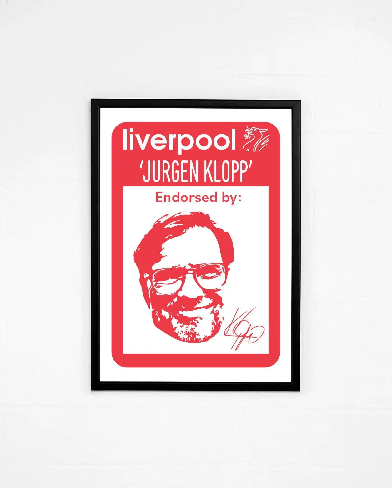 Klopp x Stan Smith Liverpool Poster Print A4 Framed - £22.00