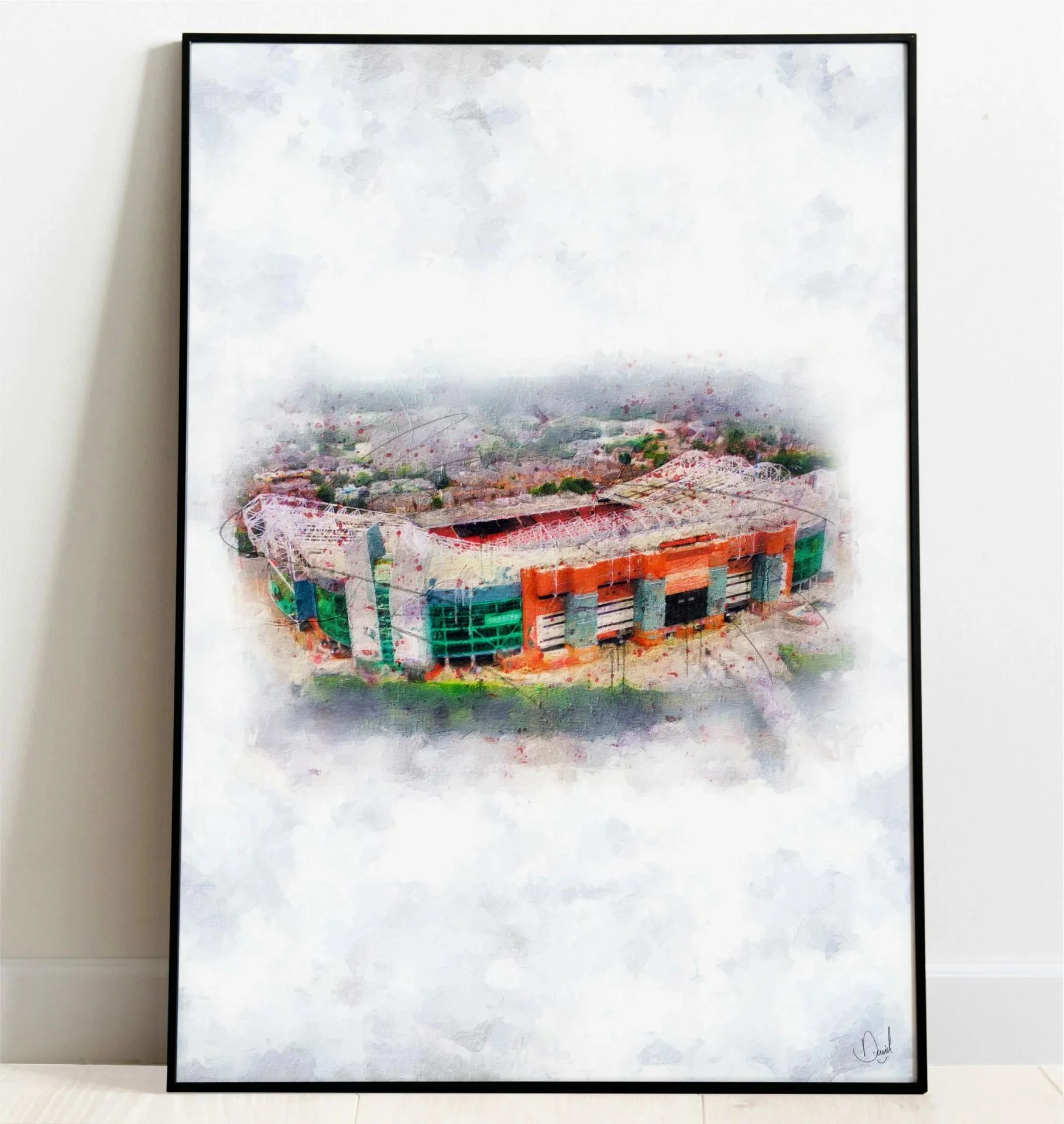 Manchester United Old Trafford Stadium Oil Art Print - £39.99