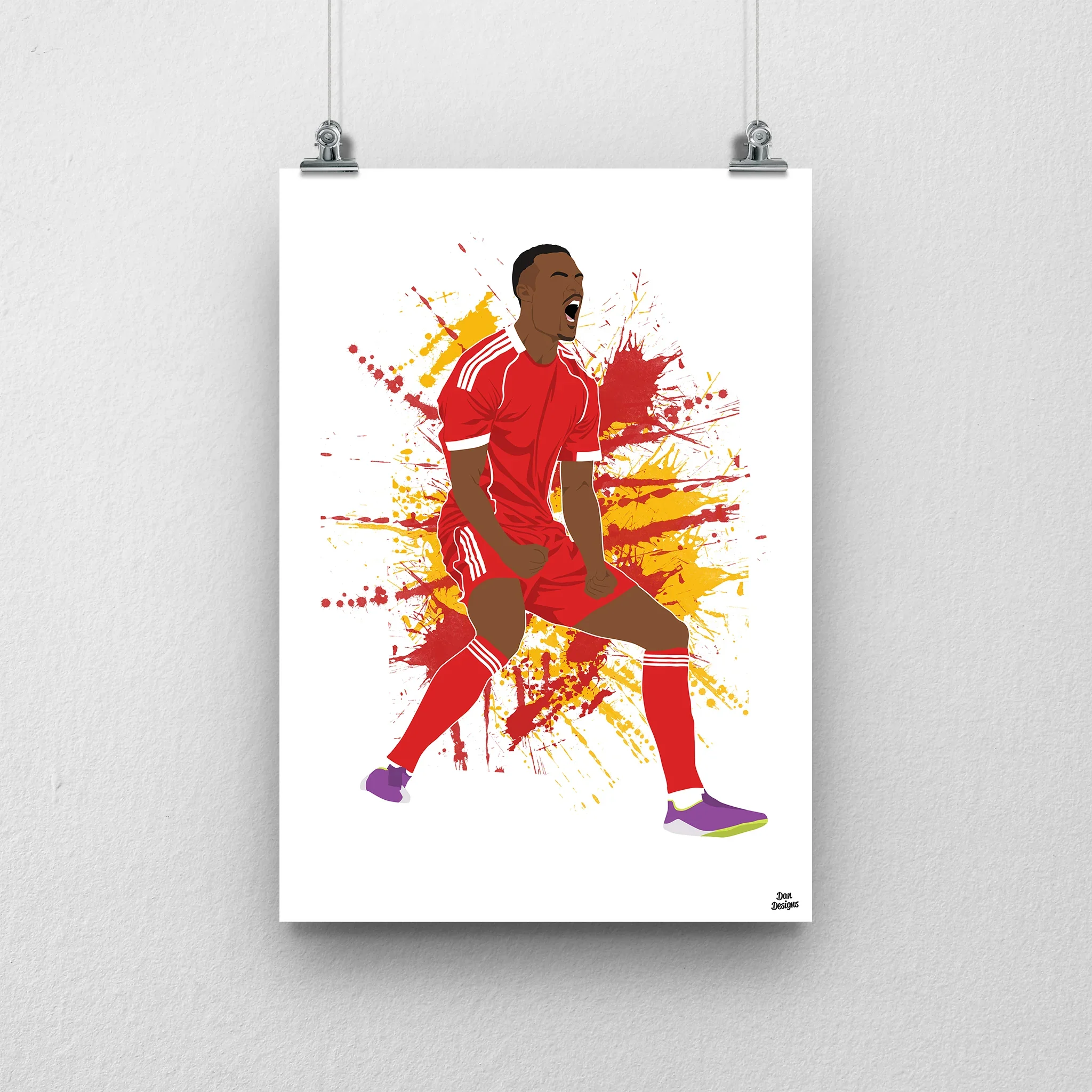 Ryan Gravenberch Liverpool Print – Football Artwork A3 - £17.00