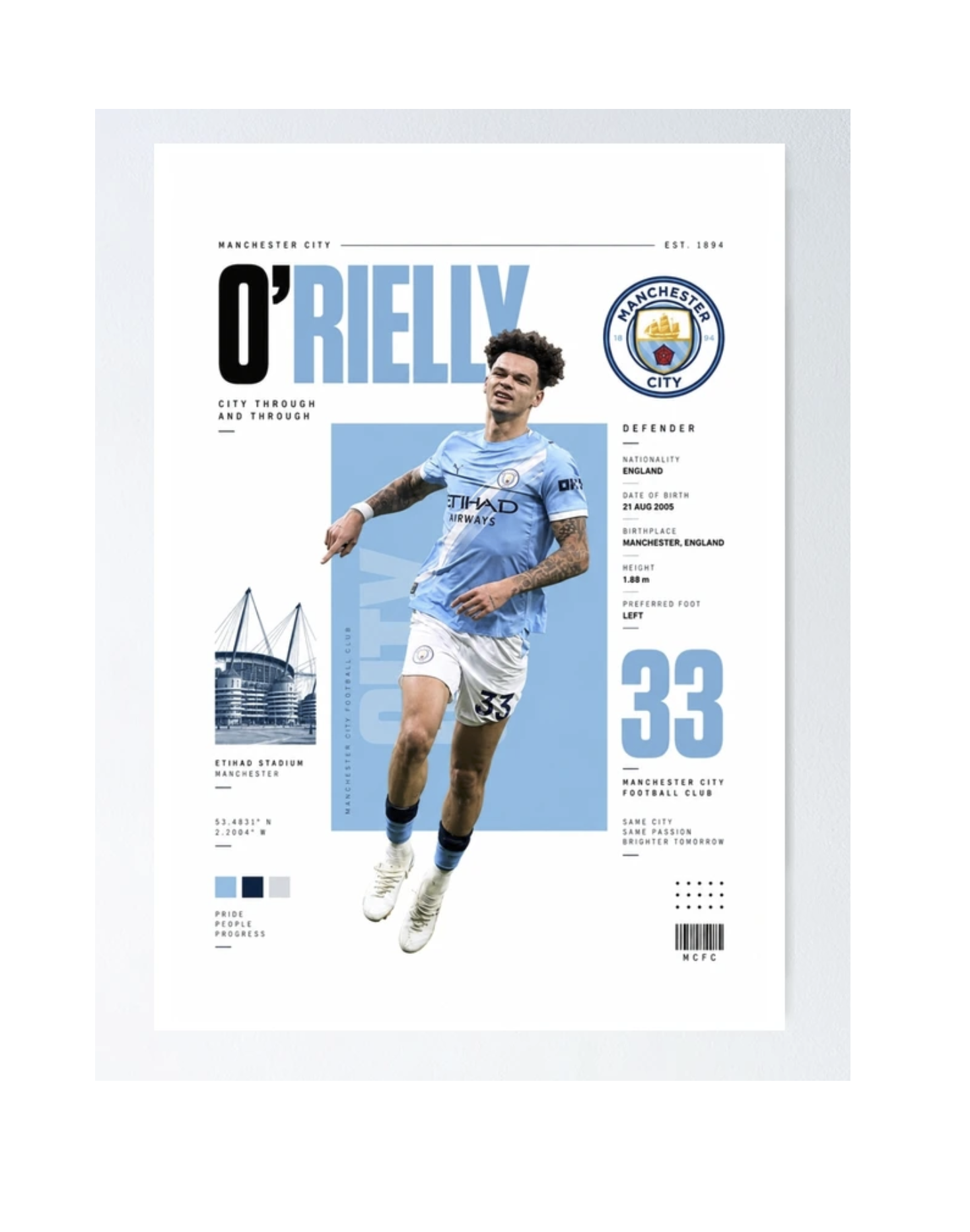 Nico O'reilly | Man City Poster 42cm x 59.4cm Semi Gloss
 £15.25 