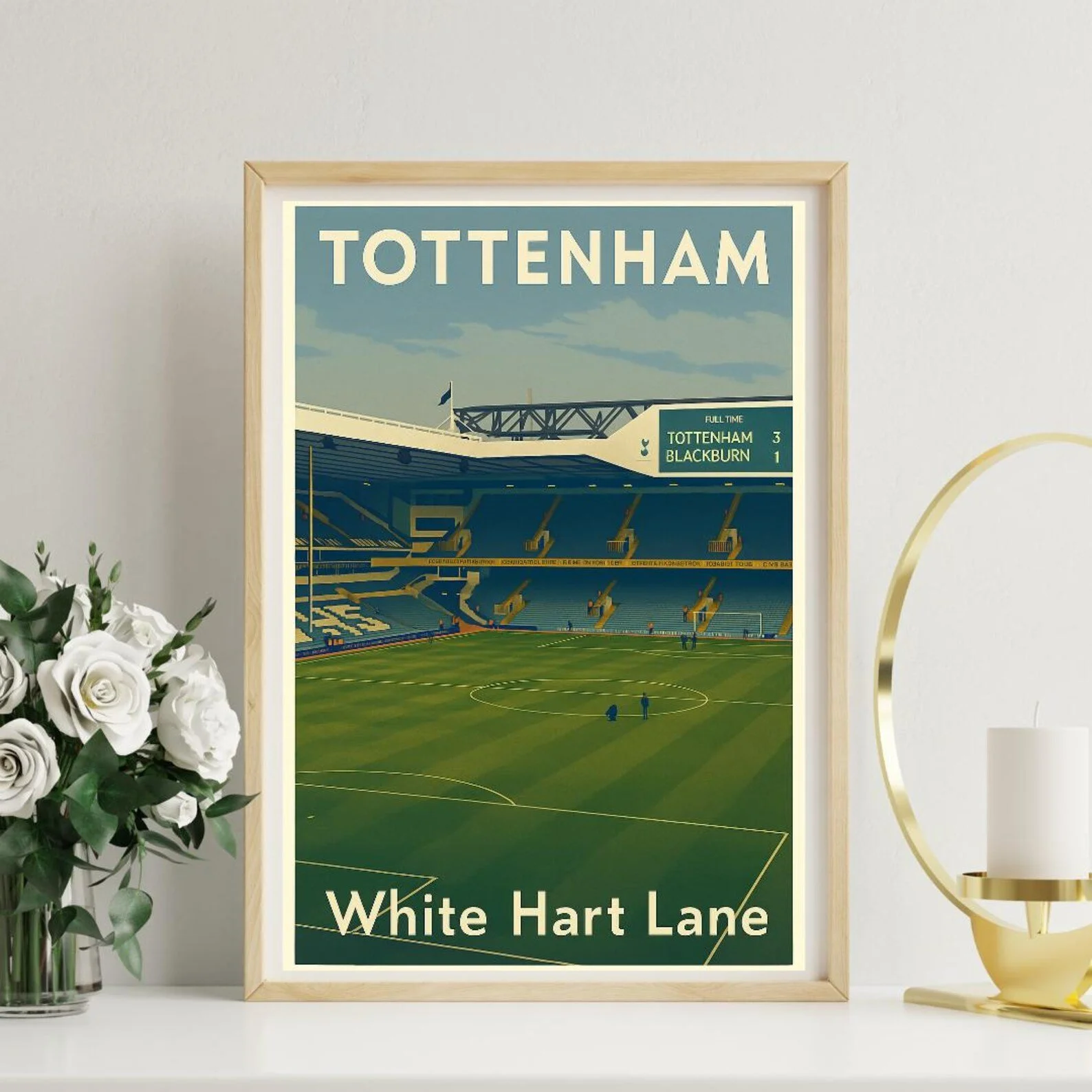 White Hart Lane Poster | Tottenham Hotspur Vintage Stadium Art A1 Print - £24.99 