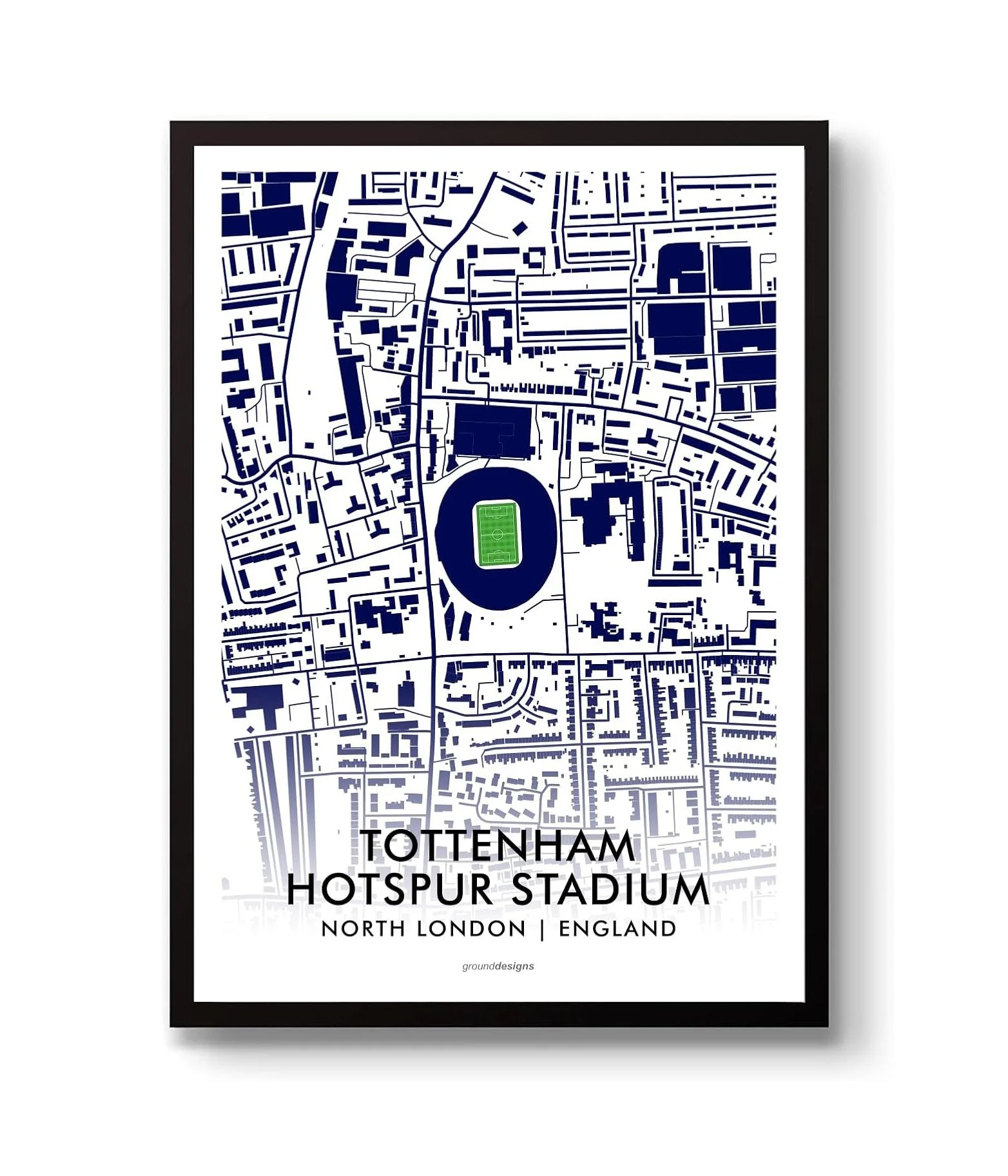 Tottenham Hotspur Stadium Football Gift Map Unframed A3 Art Print - £18.99
