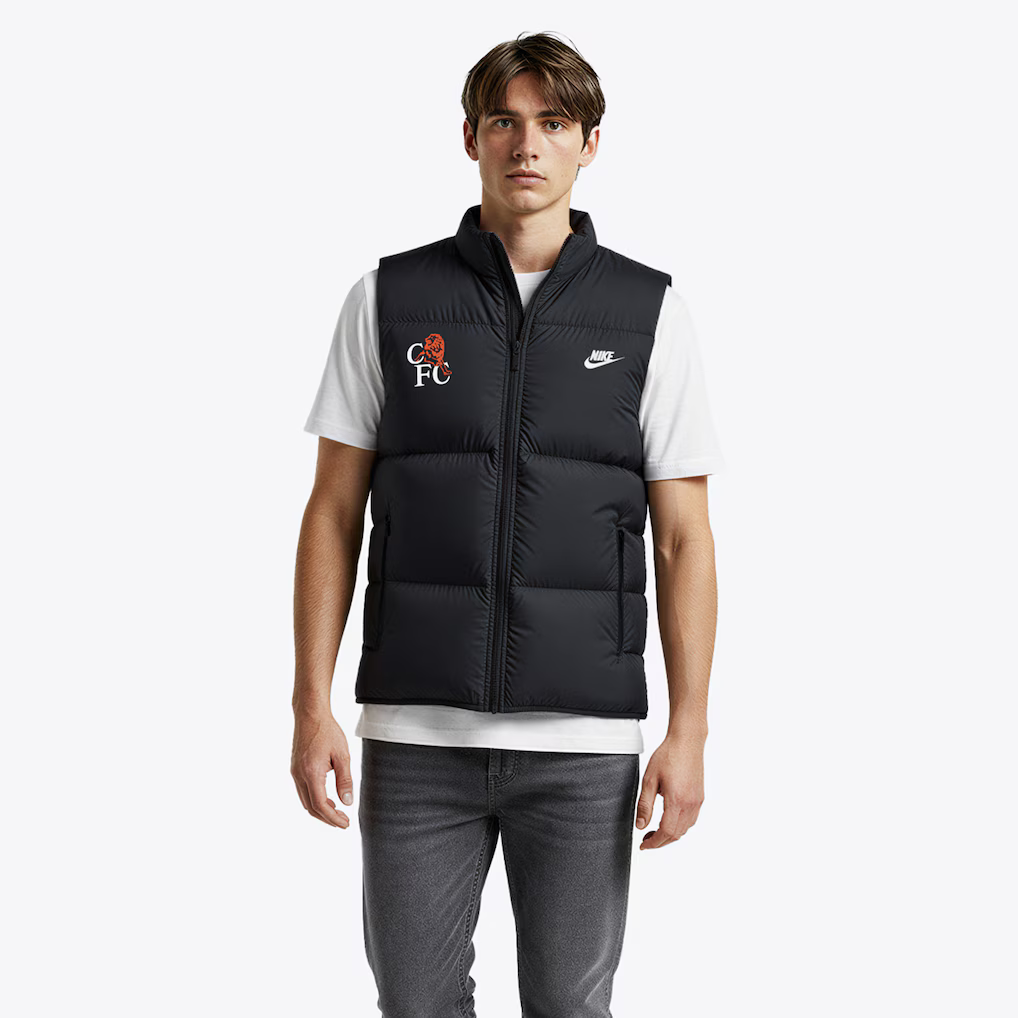 Chelsea Nike Therma-FIT Down Gilet - Black - Mens - £119.99