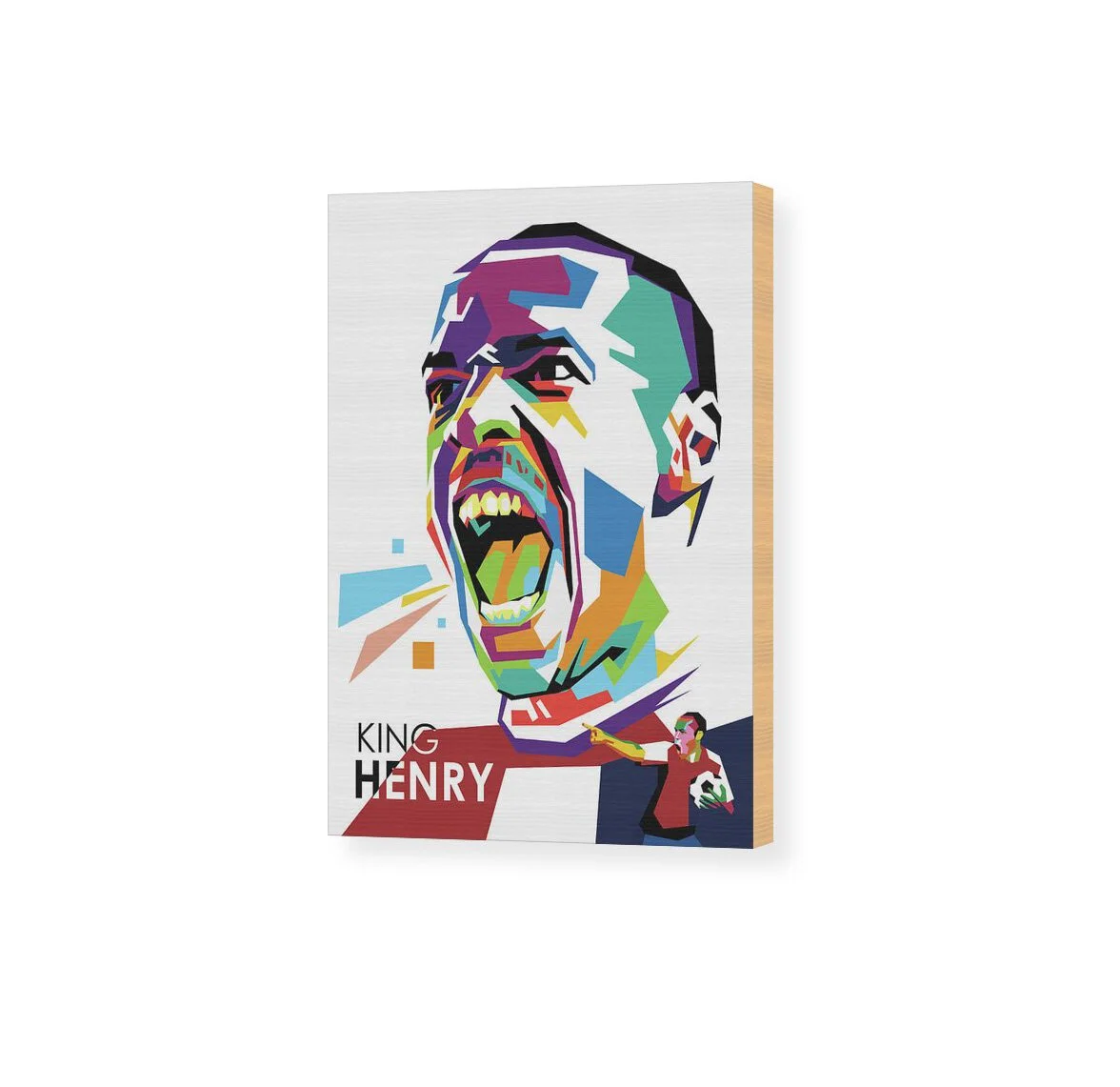 King Henry Wpap Pop Art Wood Print | 27in x 36in Wood Print - £142.65