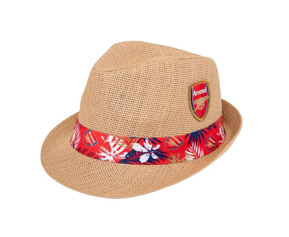 FOCO Official Arsenal FC Men's Football Trilby Straw Sun Hat - £16.17