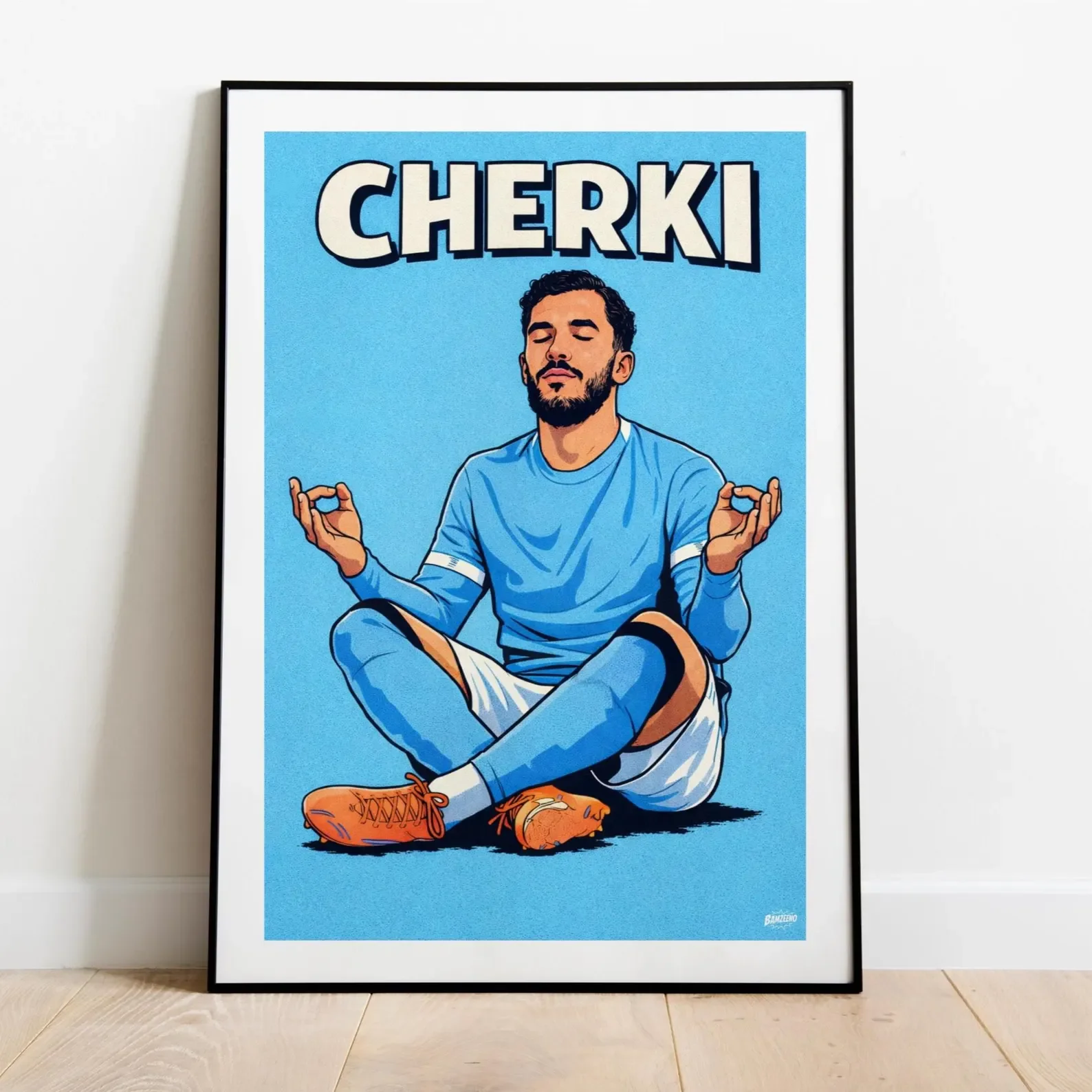 Rayan Cherki Poster | Comic Style Manchester City Fan Art Print | A3 - £27.50