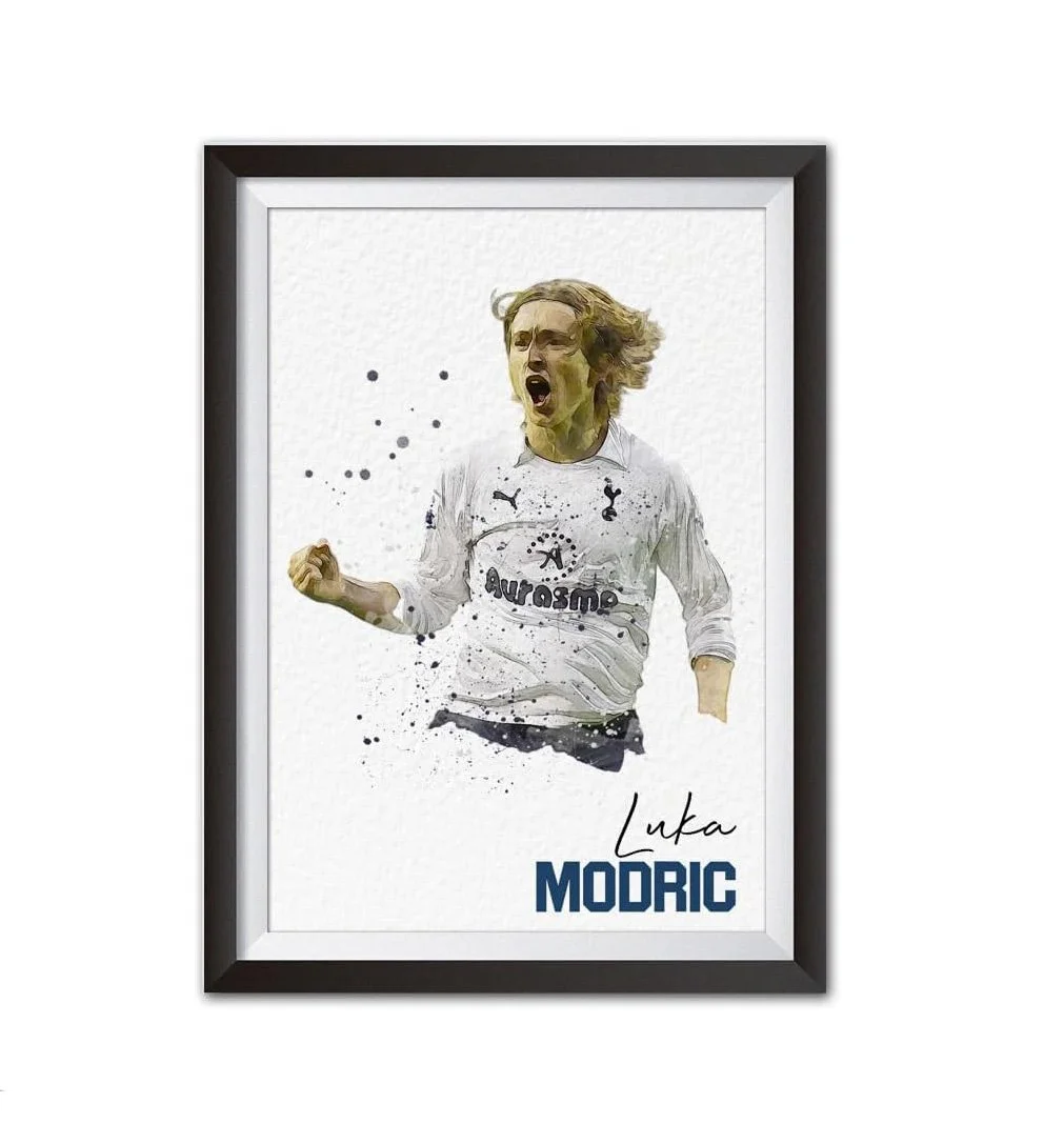 Luka Modrić Watercolour Print | Tottenham Hotspur FC | Unframed A4 Art Print - £9.99