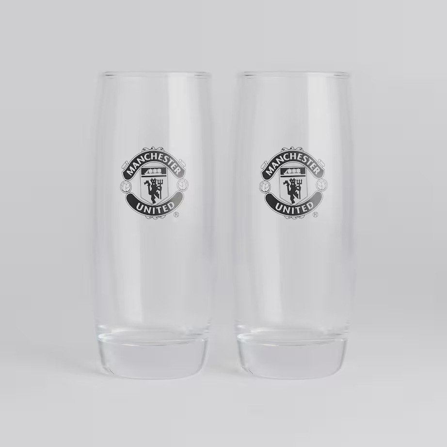Manchester United High Tumbler 2 Pack Clear - £20.00