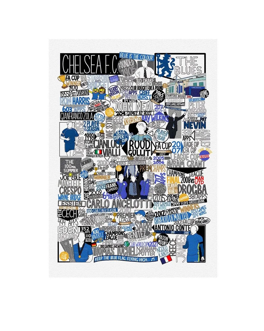 Chelsea Wall Art Vintage Framed 50cm x 70cm - £164.24
